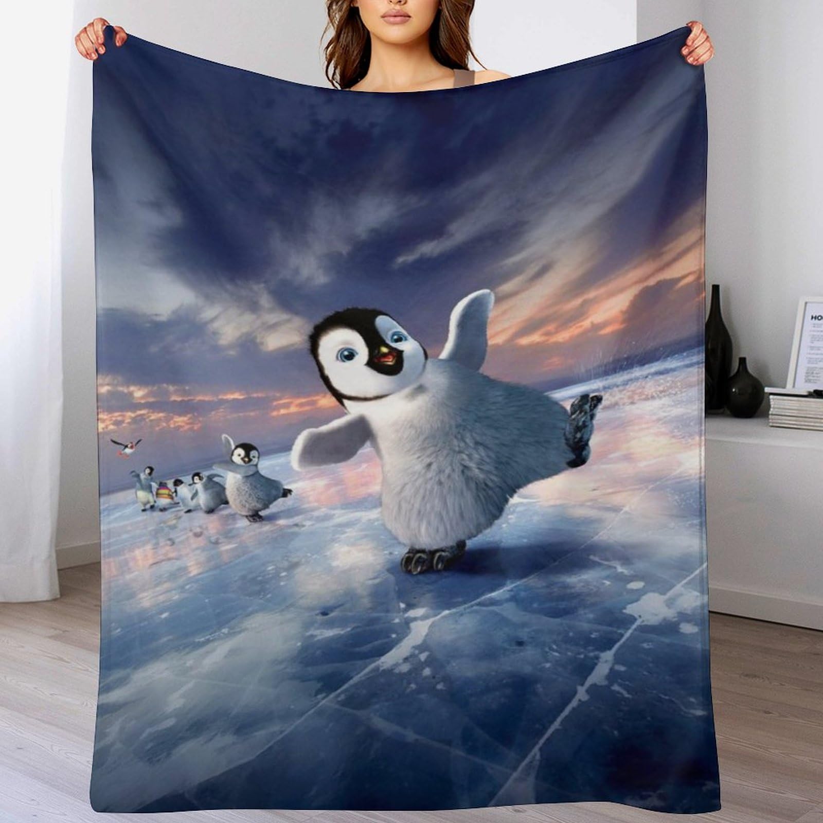 Couvertures en pingouin douillettes en flannel pour des nuits douces