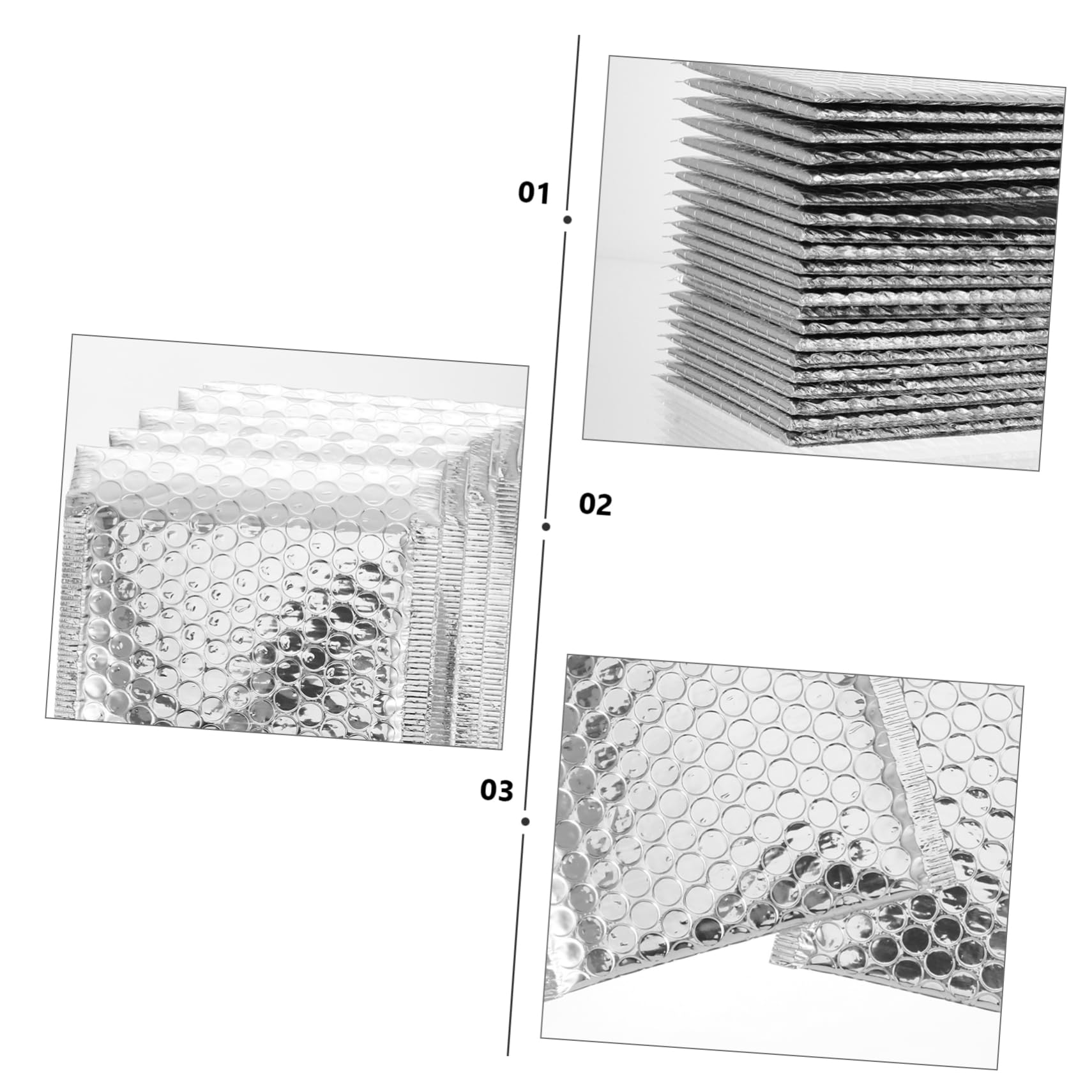 Enveloppes à Bulles Argentées 100 Pièces Makrofol pour Expédition | Laminées, Permettent L’écriture, Lot de 100, Usage Packaging et Écoles, Compatibles Étuis de Téléphone