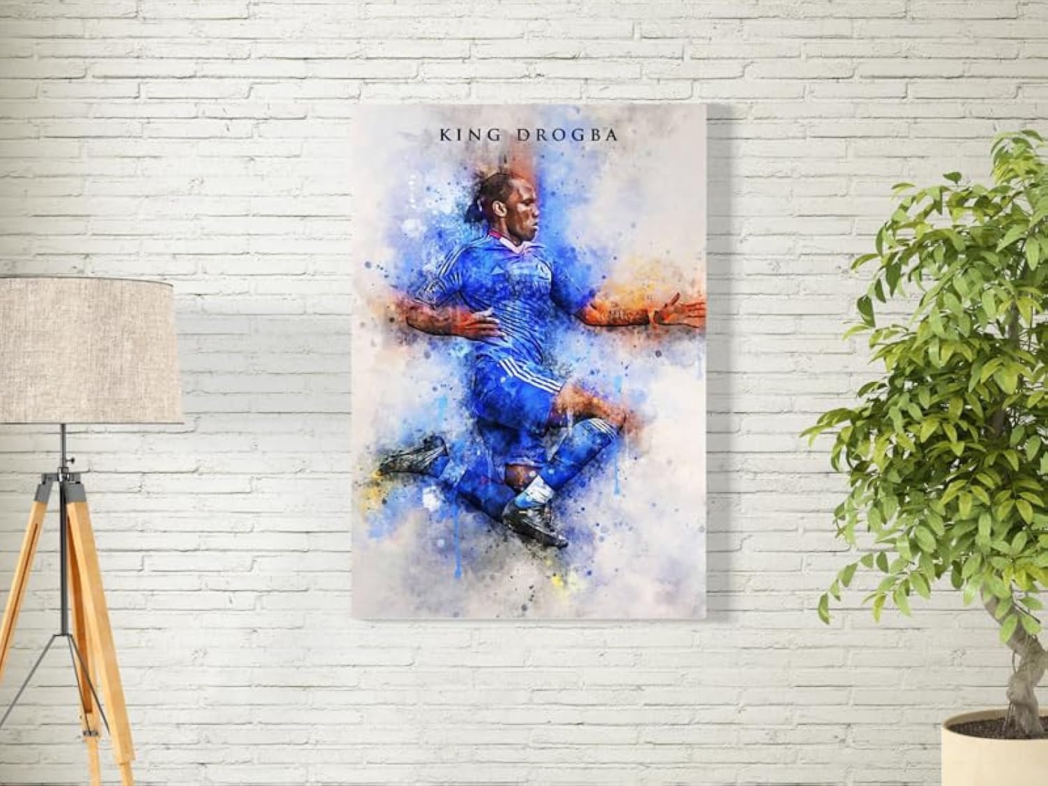 BPA® King Drogba Wall Art For Decoration Easy To Hang, 55X80Cm, 1Pcs