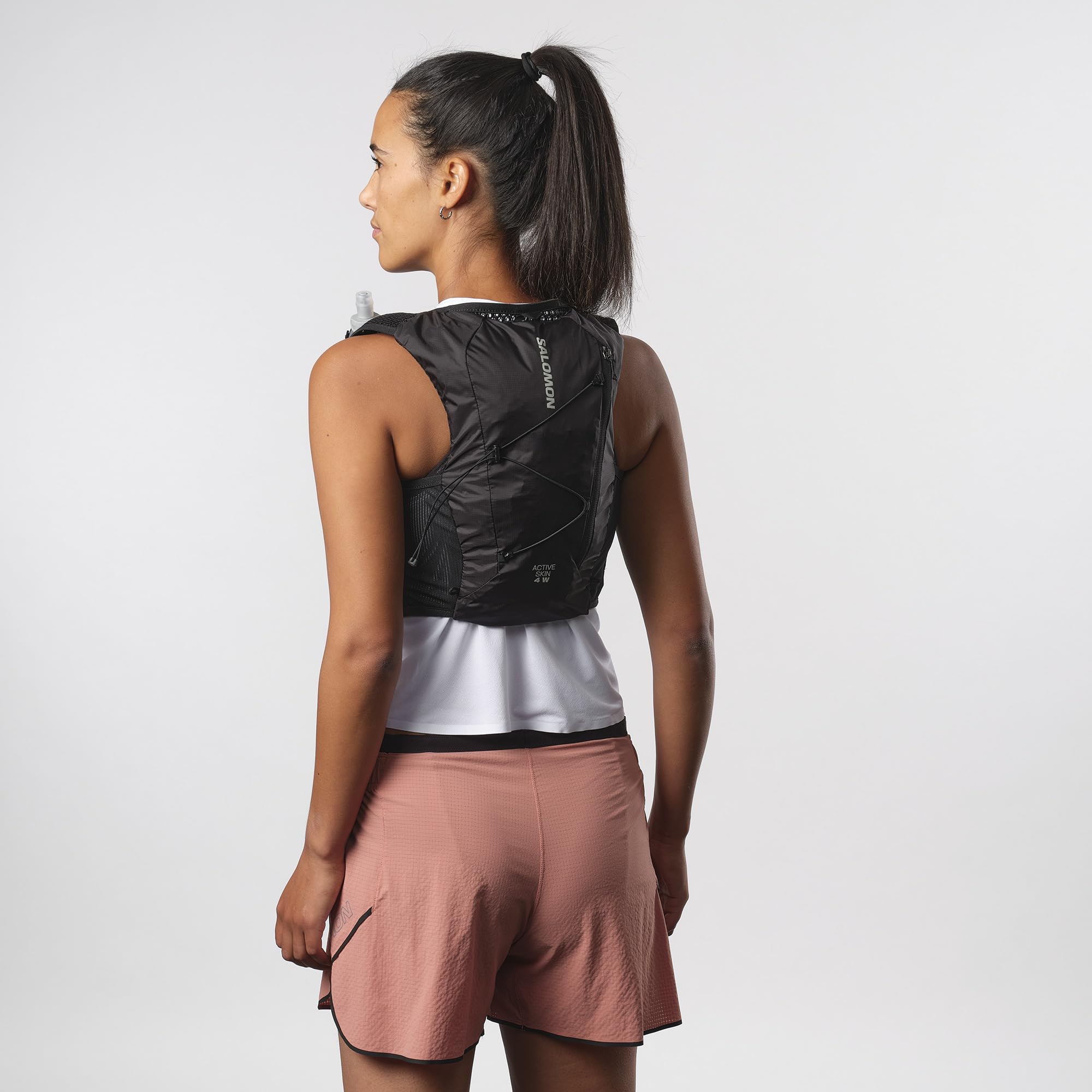 Salomon Active Skin 4 Damen, SensiFit frauenspezifische Passform, Brusttaschen mit einfacher Flüssigkeitszufuhr, sichere Aufbewahrung mit benutzerdefinierter Köcherkompatibilität, Trailrunning-Weste
