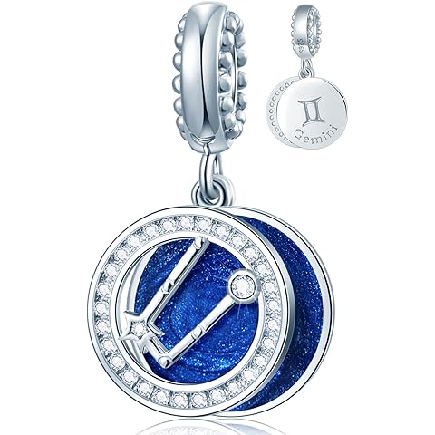 Zodiac Sign Charms for Charm Bracelets - 925 Sterling Silver Necklace Pendants, 12 ...