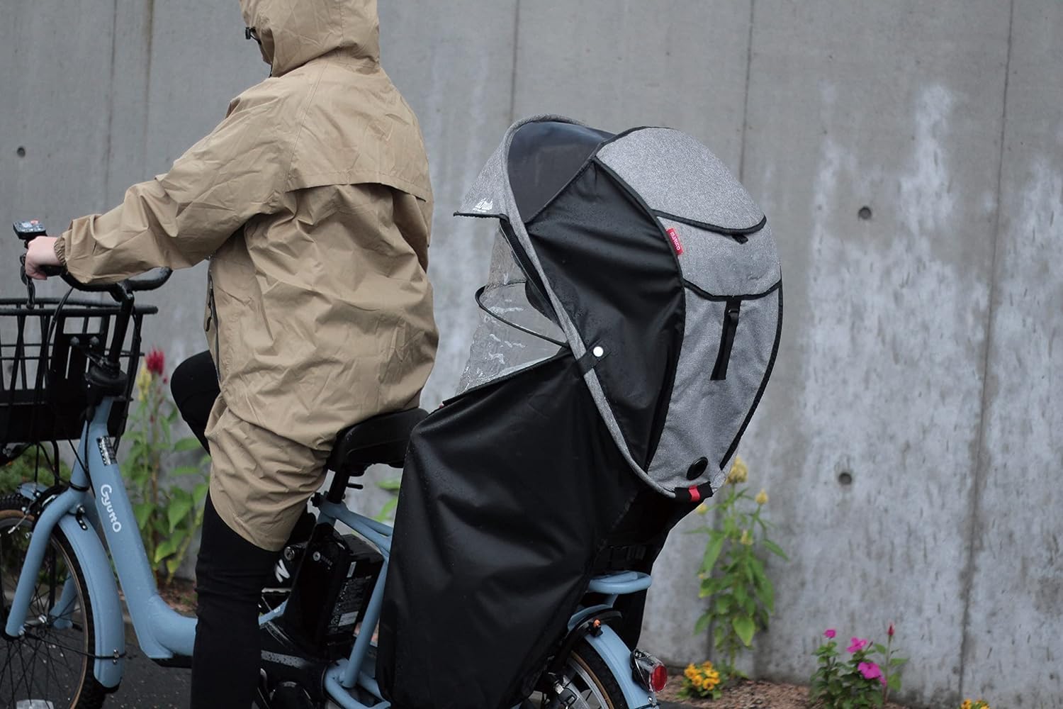 自転車 シェル型レインカバーhoro！ 後ろ用 マルト(MARUTO) 後ろ子乗せ