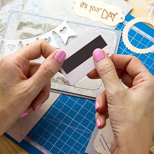 Miniatura 4 de LUOZZY 2 unidades de cinta magnética dispensadora de cinta magnética, rollo de cinta magnética flexible y fuerte con respaldo adhesivo y dispensador