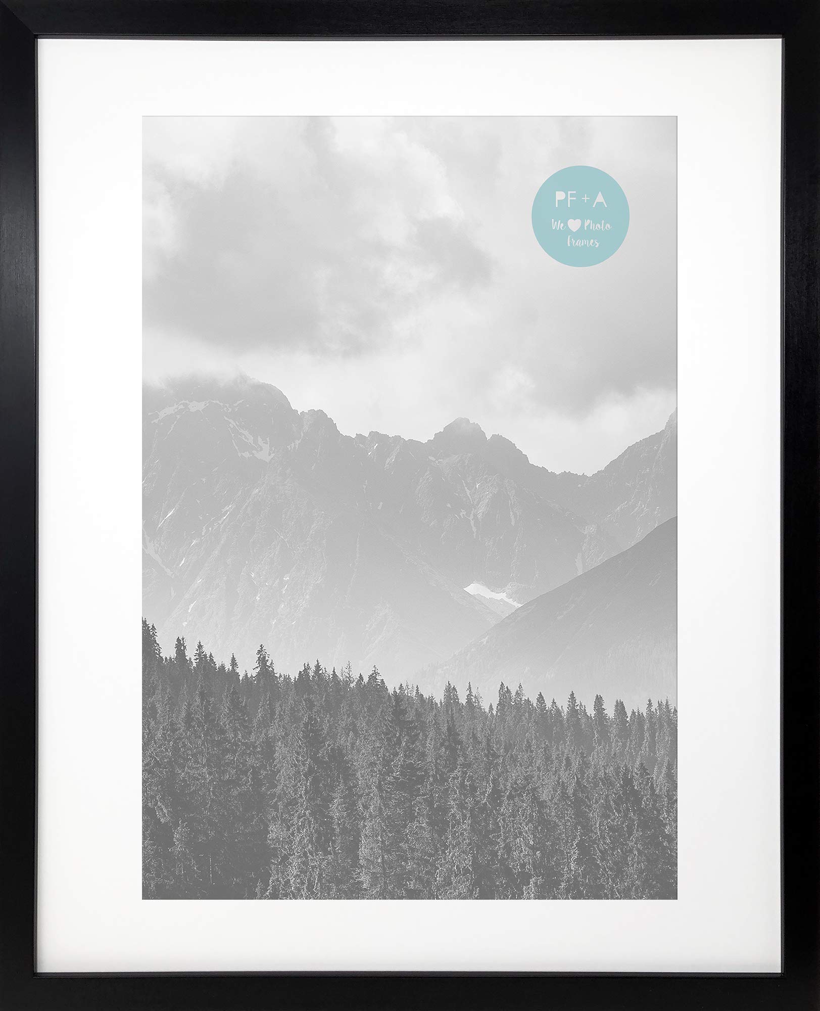 20x16 For A3 Frame Black Glass Premium Oxford Black Photo Frame A3