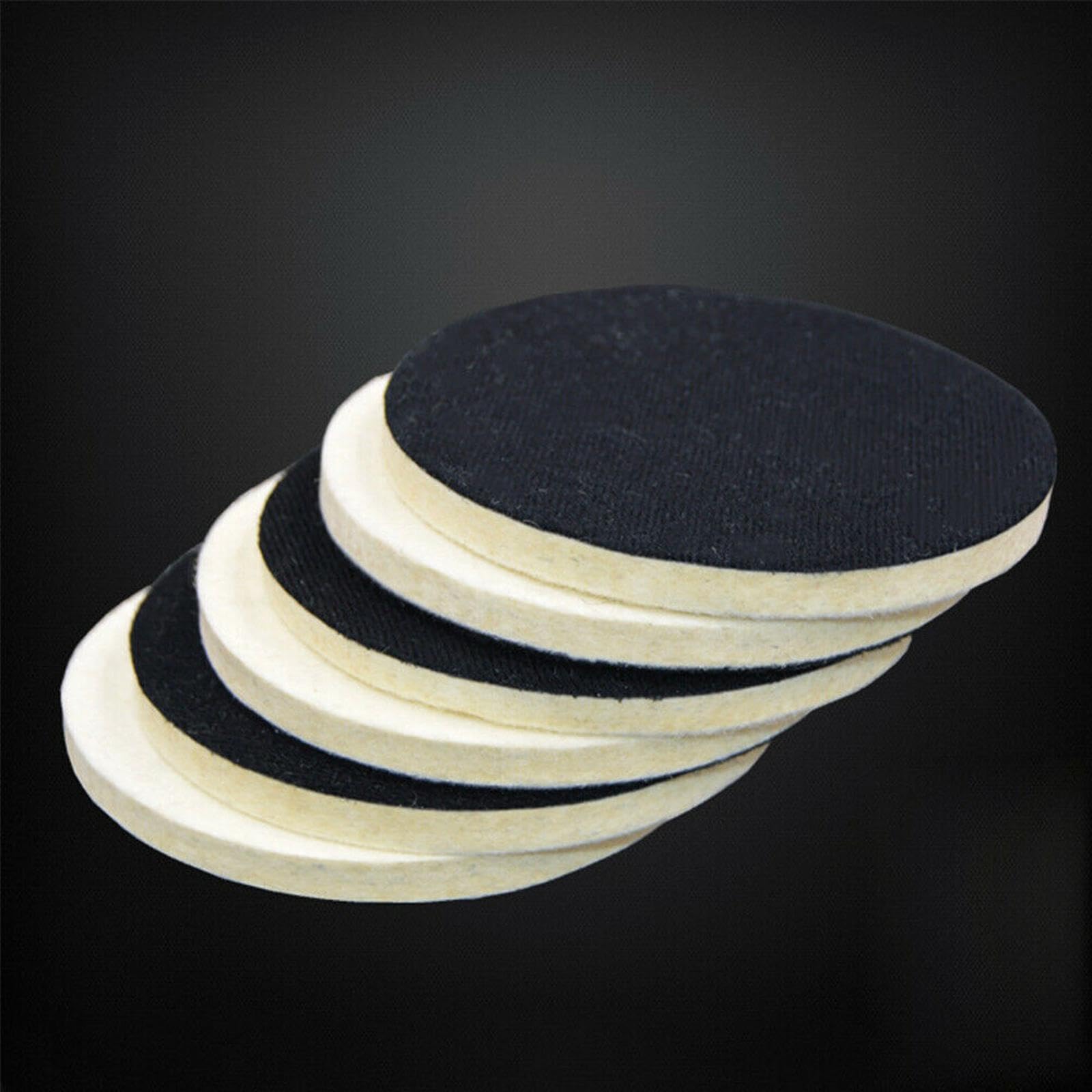 Lot de 6 disques de polissage en laine auto-agrippants pour métal, voitures, verre, pierre, bois (150 mm)