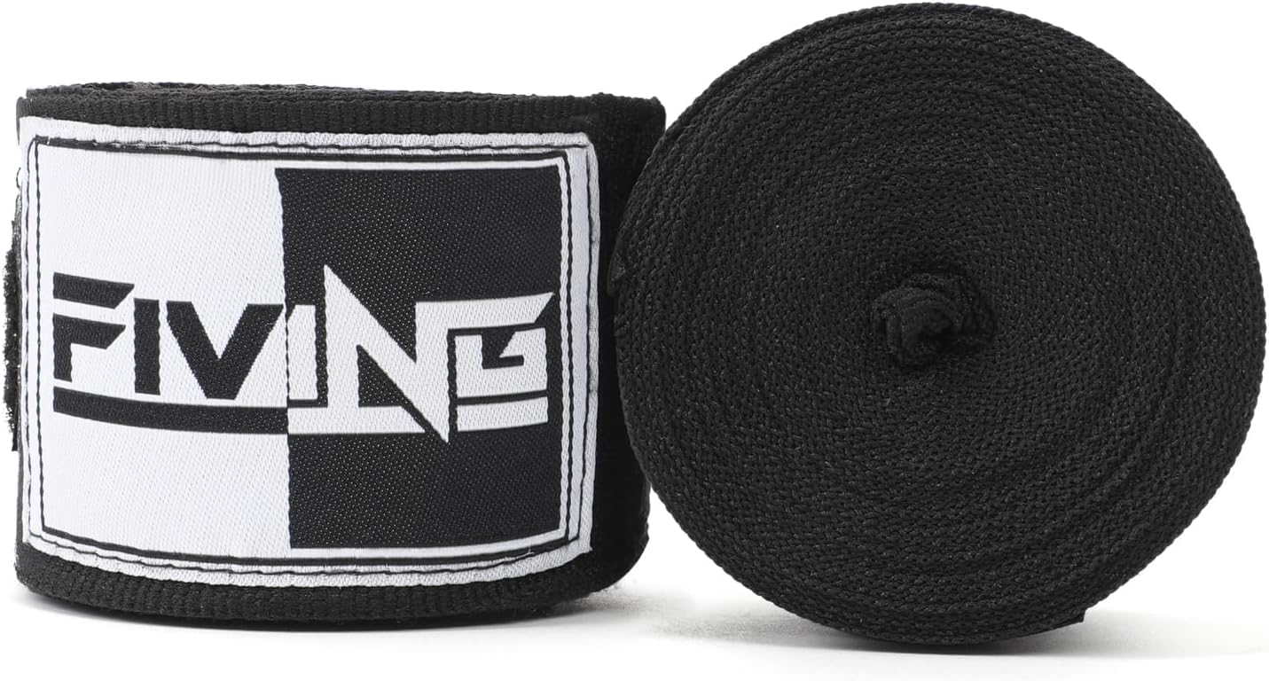 FIVING Boxing Hand Wraps Inner Gloves for Men Women, 180 Inch Elasticated Thumb Loop Bandages, Wrist Wrap Protection Muay Thai MMA Kickboxing Martial Arts Punching Bag Training