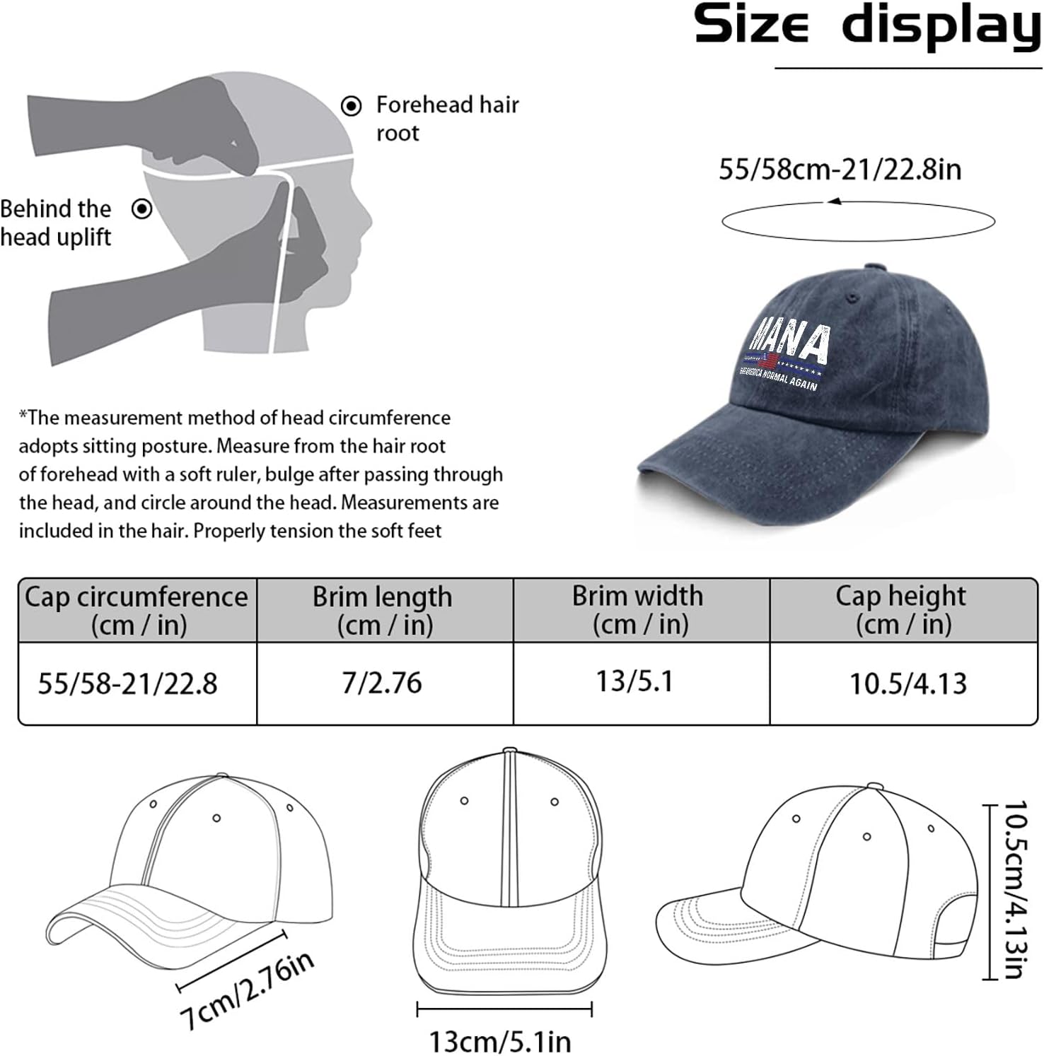 Georgeston Mana Make America Normal Again Hat Men Funny Dad Hat Funny Gifts for Women