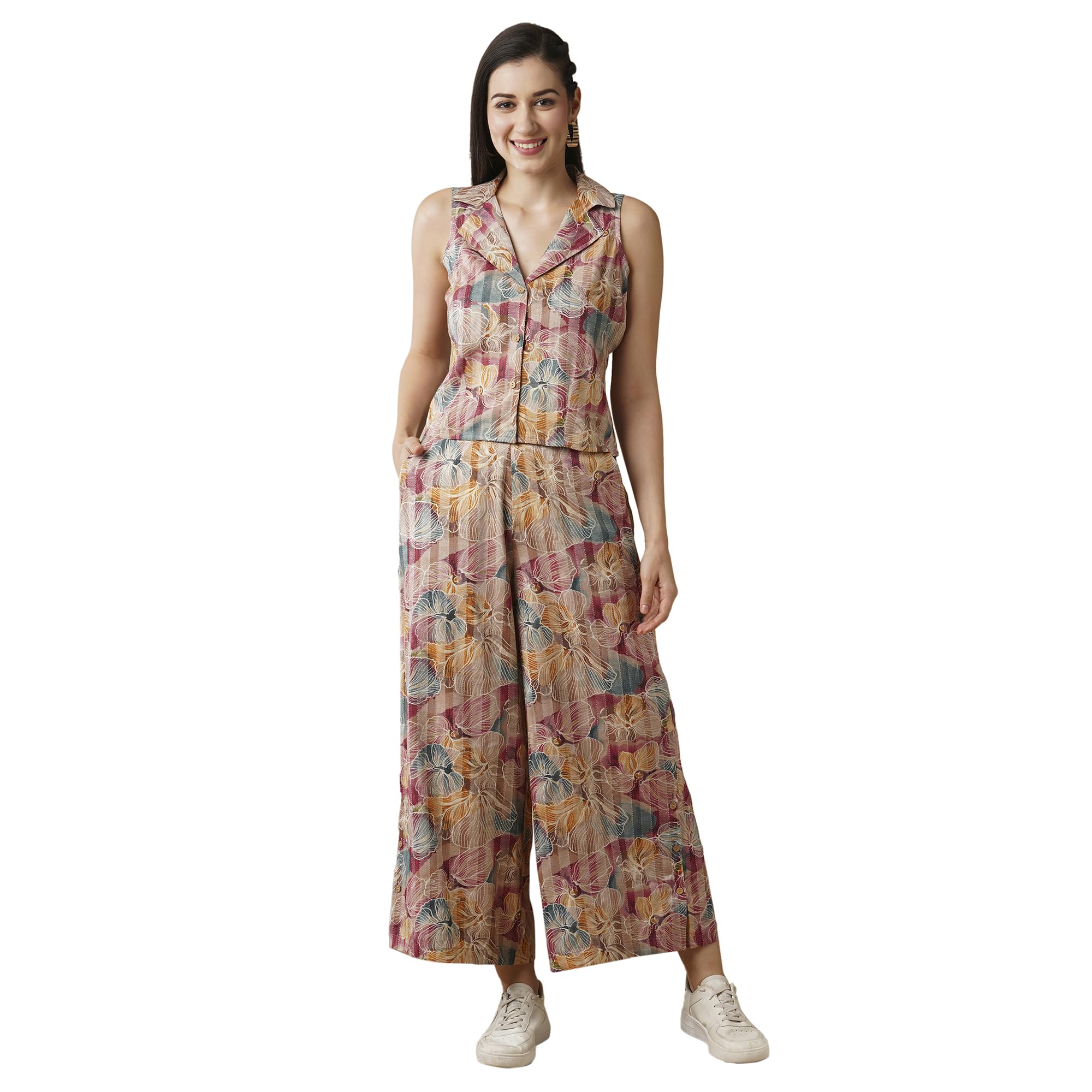 globus Women's Floral Regular Fit Coords Set-picture-22