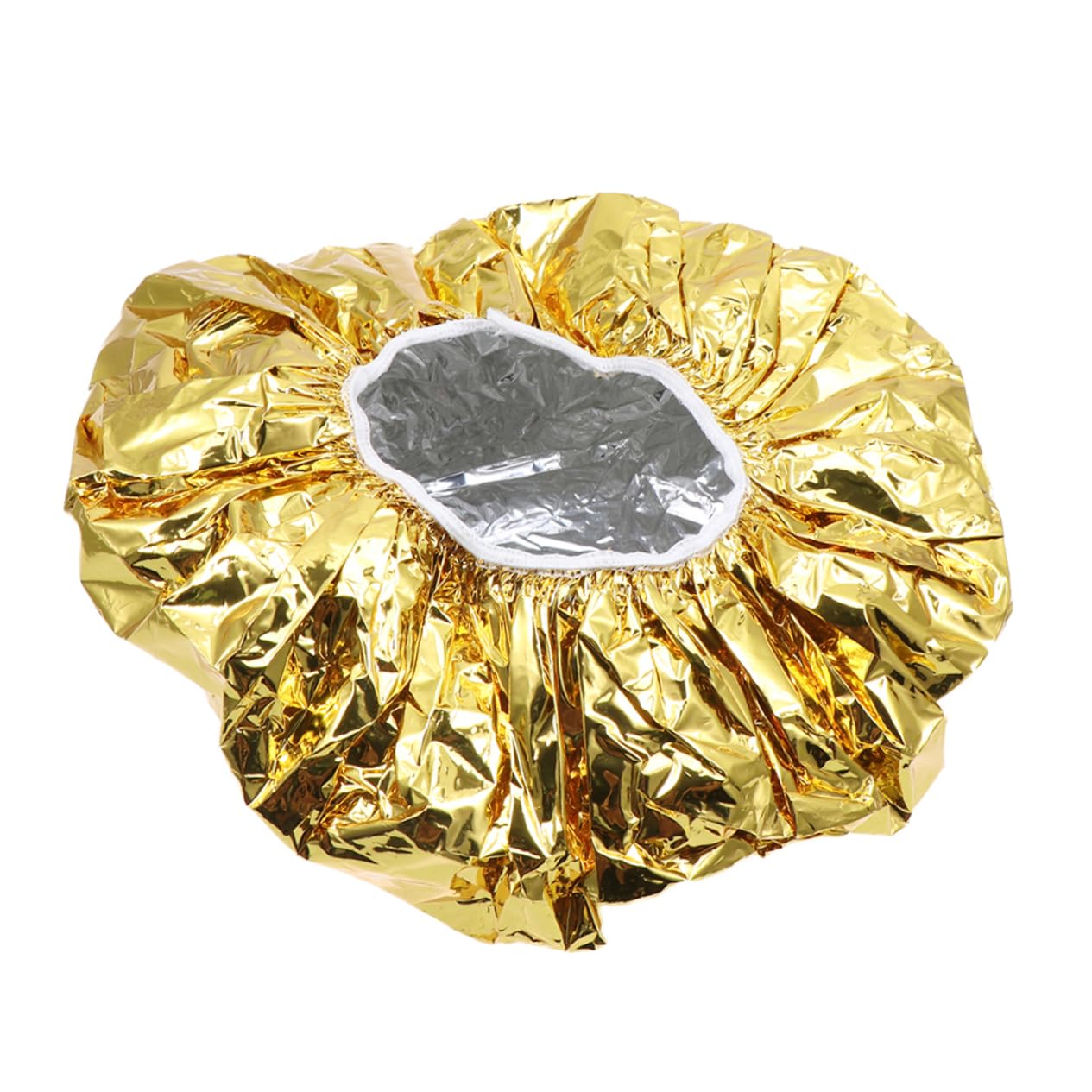 Healeved 30piezas Gorro De Aluminio Para Cabello Aislante Térmico Gorro De Estilo Para Spa y Tratamientos De Belleza Color Dorado y Cómodo Para Uso Diario