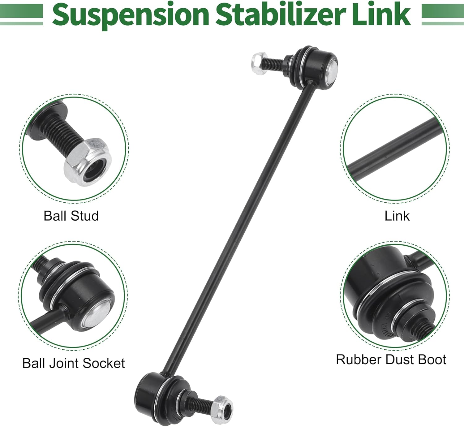 X AUTOHAUX 6 Pcs Front Suspension Kit Front Rear Sway Bar Link Ball Joint for Toyota RAV4 2001-2005 No.K90309/K80296/K80298/K80297