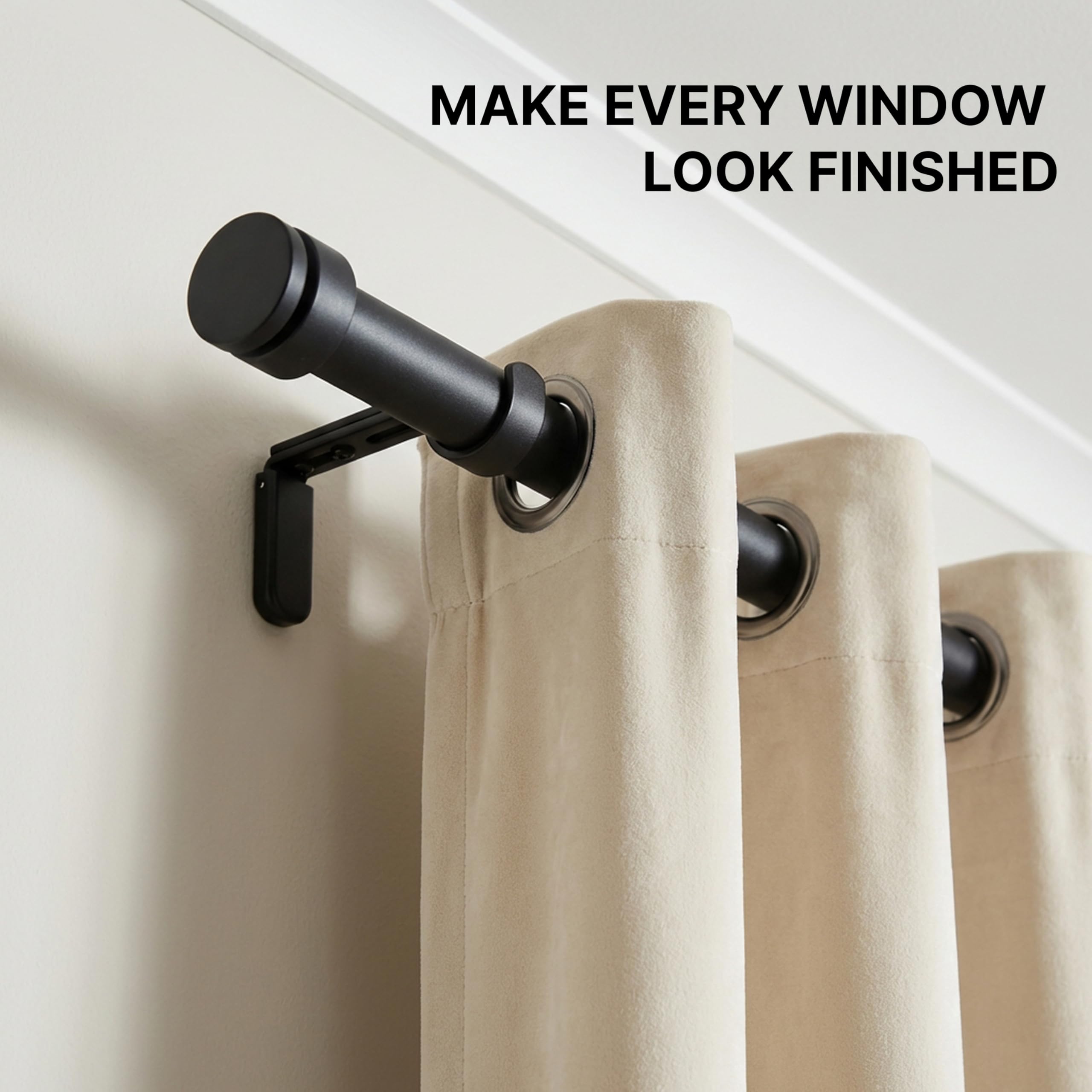 Curtain Rod Brackets - Adjustable & Heavy Duty -4 Curtain Rod Brackets - Adjustable & Heavy Duty -4