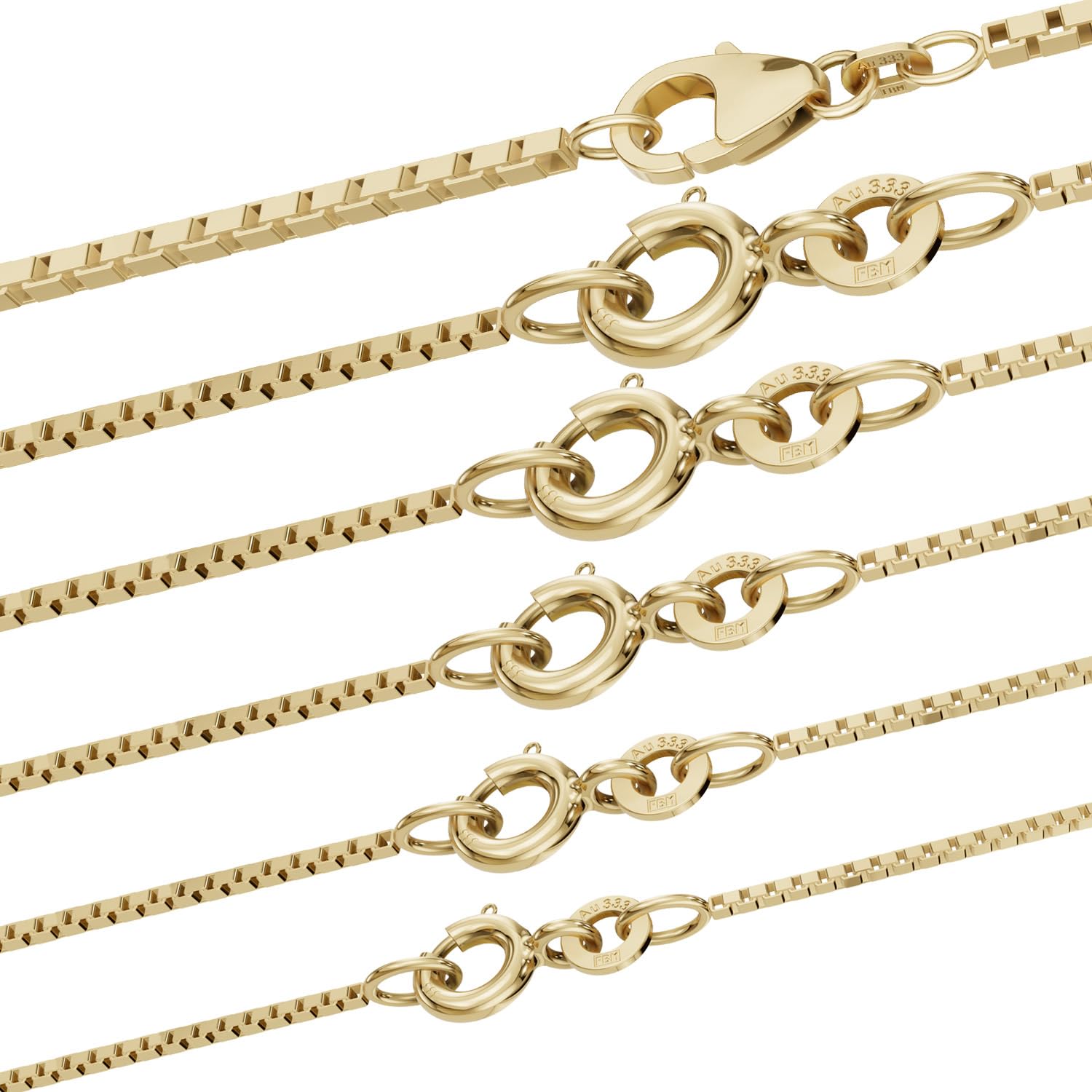 Edle Venezianerkette Halskette - 333-8 Karat Gold Juwelier Qualität