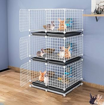 Amazon | 3層 特大兎 ケージヴィラスペシャルウサギケージ飼育