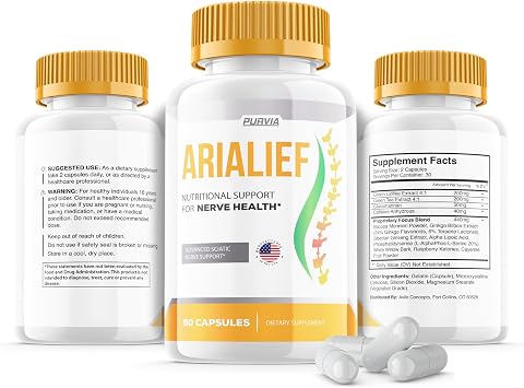 (3 Pack) Arialief Capsules Sciatica - Official Formula - Arialief Vitamin Supplement Advanced Strength Formula, Arialief Capsules Nutritional Support Maximum Strength Overall Wellness (180 Capsules)