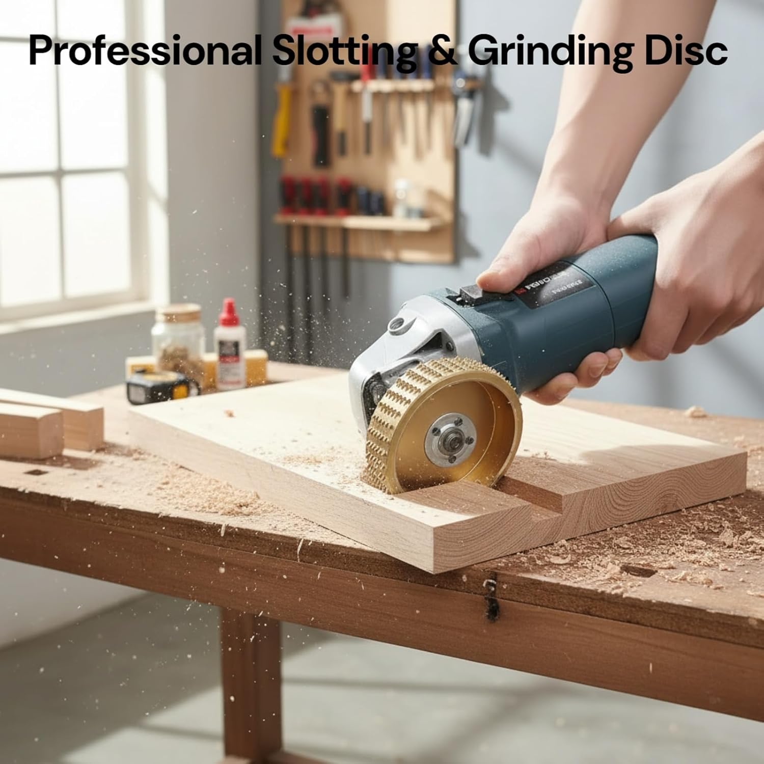 7PCS Angle Grinder Wood Carving Disc Set,4" or 4 1/2" Angle Grinder with 5/8" Arbor, Wood Shaper Carving Disc, Stump Grinder Teeth, Wood Shaping Tools, Cutting Wheel
