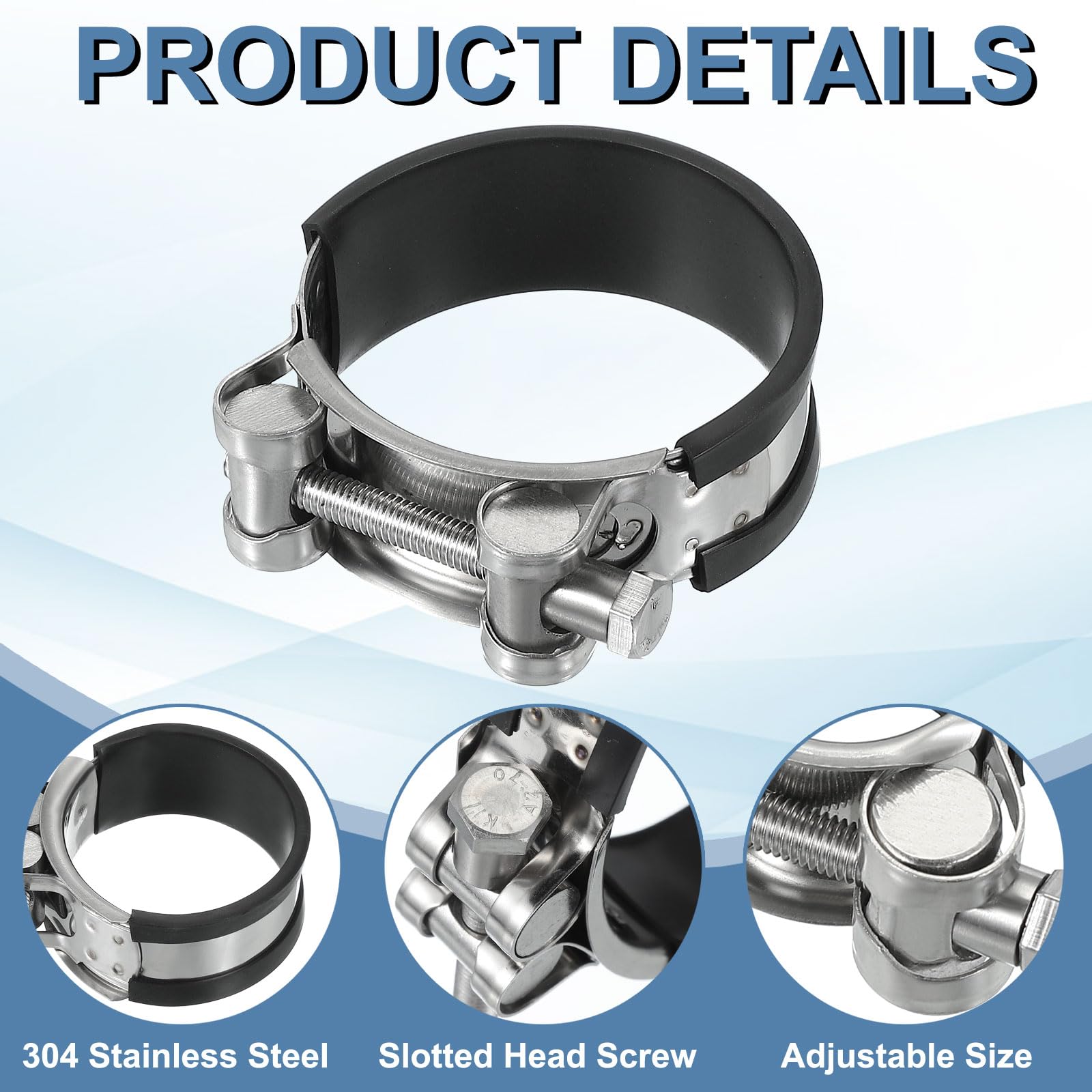 PATIKIL 56-59mm T-Bolt Hose Clamp - Image 3