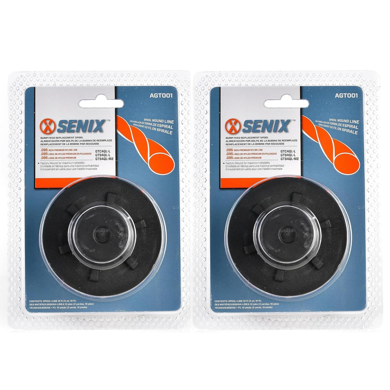 Amazon.com : SENIX 2PC AGT001 10 FT Spooled Trimmer Line 0.095 in
