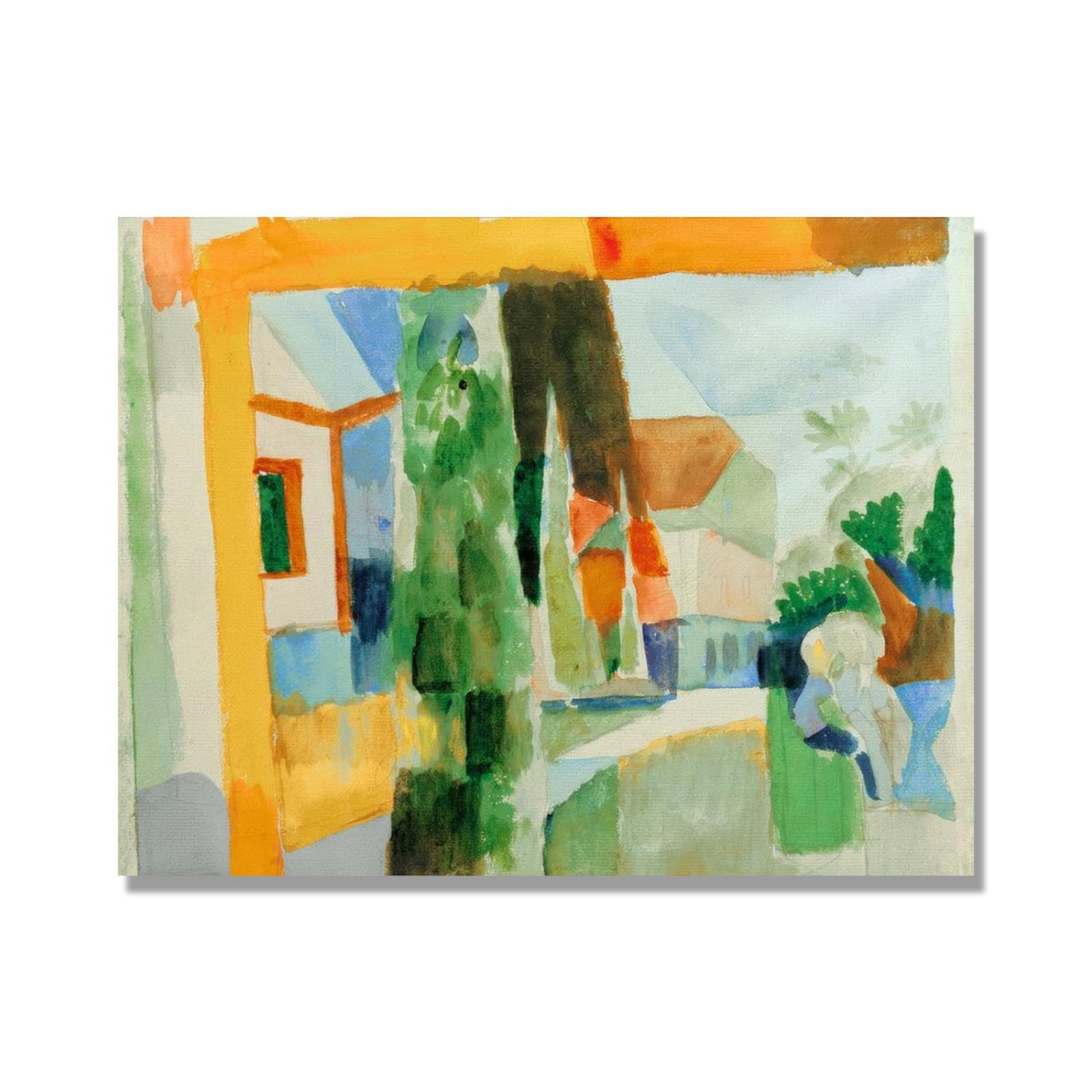 Impression sur toile Lakeside jardin August Macke 70x90cm - 8