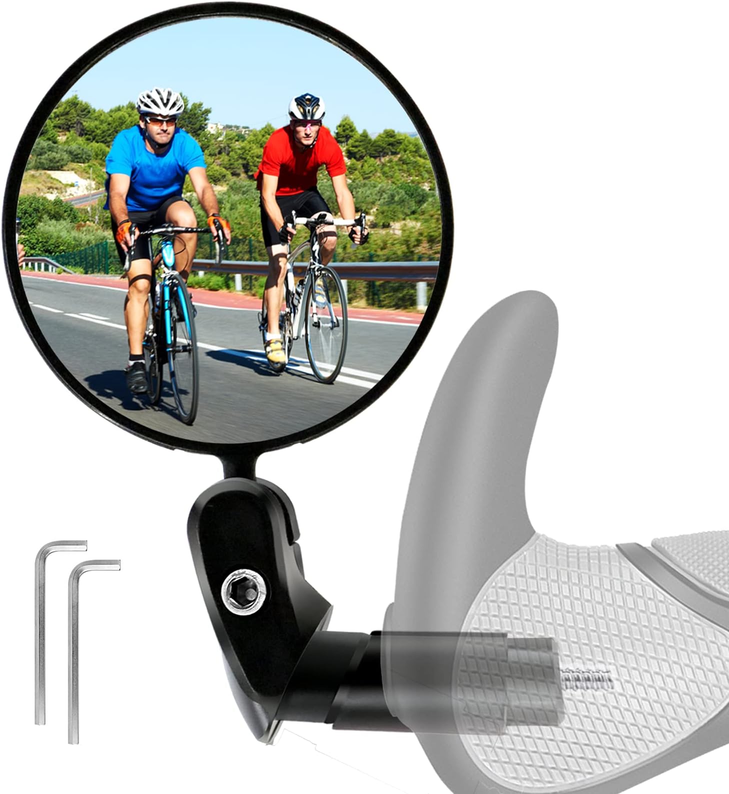 LINGHUANG Fahrradspiegel Klappbar - 360° Drehbar Für Lenker 18-26mm