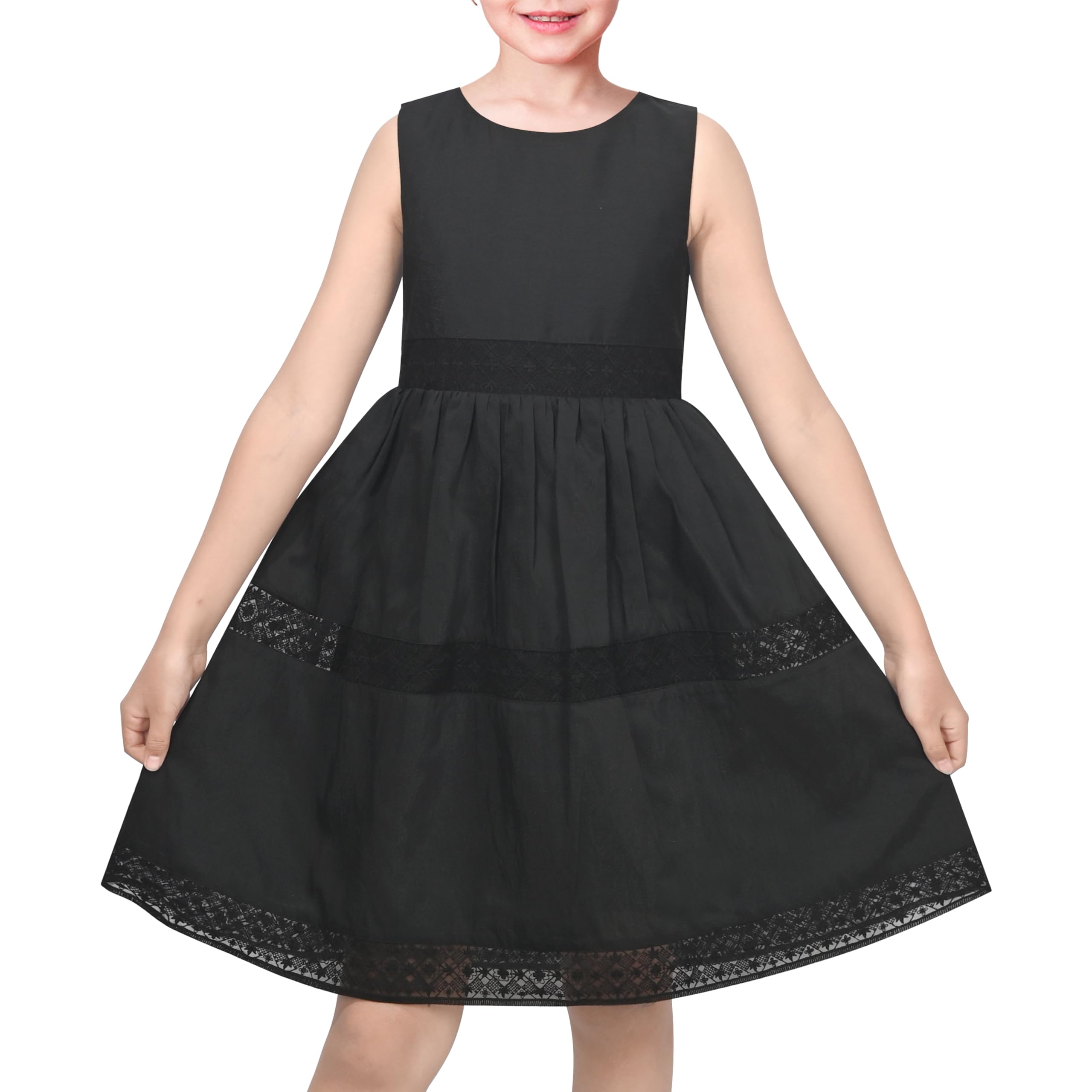 Sunny Fashion Girls Dress Blue Flower Print