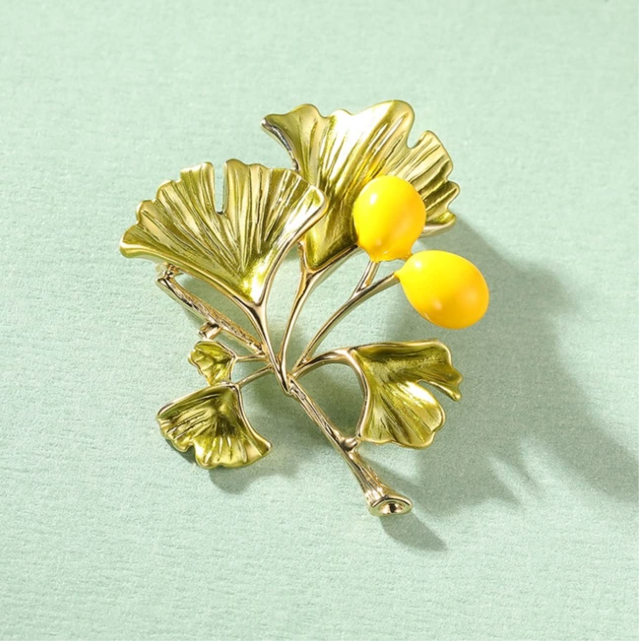 Broszka Szpilki Ginkgo Leaf Broszka Odzież Akcesoria Panie Roślin Flower Party Cardigan Dekoracje Dla Kobiet