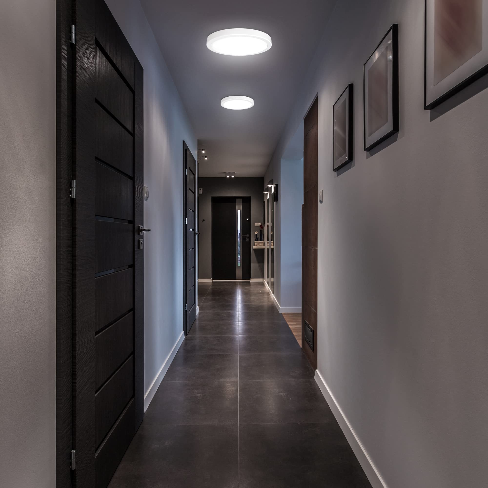 B.K.Licht I Lámpara de techo LED de 24 W I 4.000K I 38 cm de diámetro I 3.000 lúmenes I luz blanca neutra I plafon led techo I Blanco