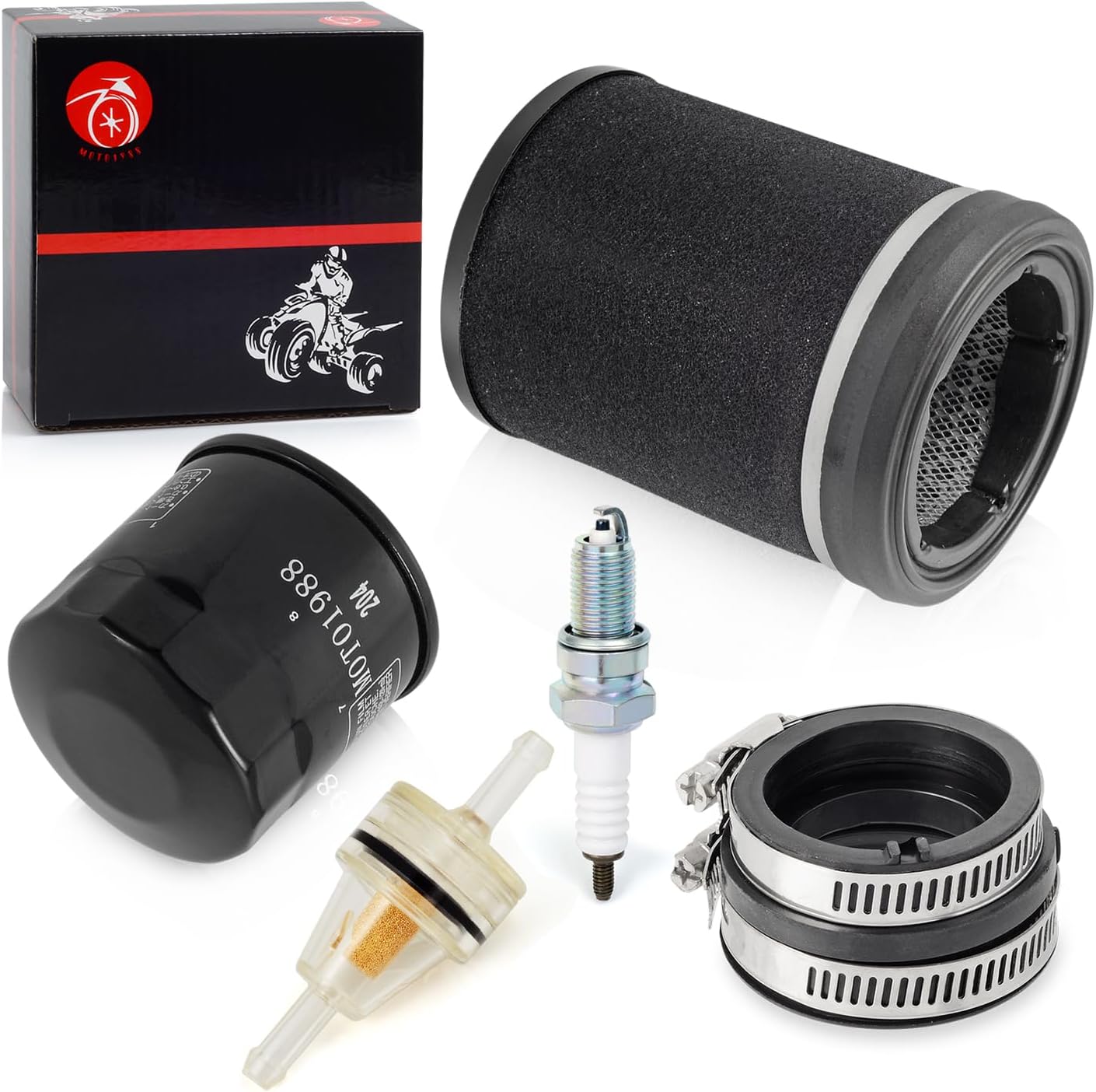 Air Filter Fuel Oil Filter Spark Plug Intake Manifold For Kawasaki Prairie 360 KVF360 2003-2013 11013-1292 16065-1379