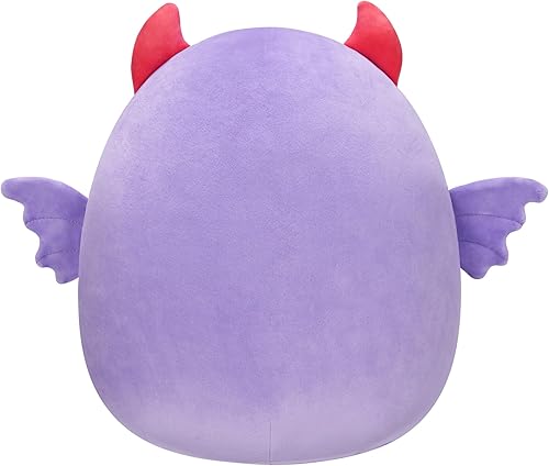 Miniatura 3 de Squishmallows Monstruo púrpura Atwater original de 12 pulgadas con aletas y mejillas de corazón, peluche oficial de Jazwares