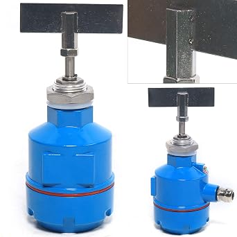 24V Material Level Switch Rotary Paddle Level Switch Thread for Solid Bin Indicator Silo Sensor, 20~80 C Working Temperature