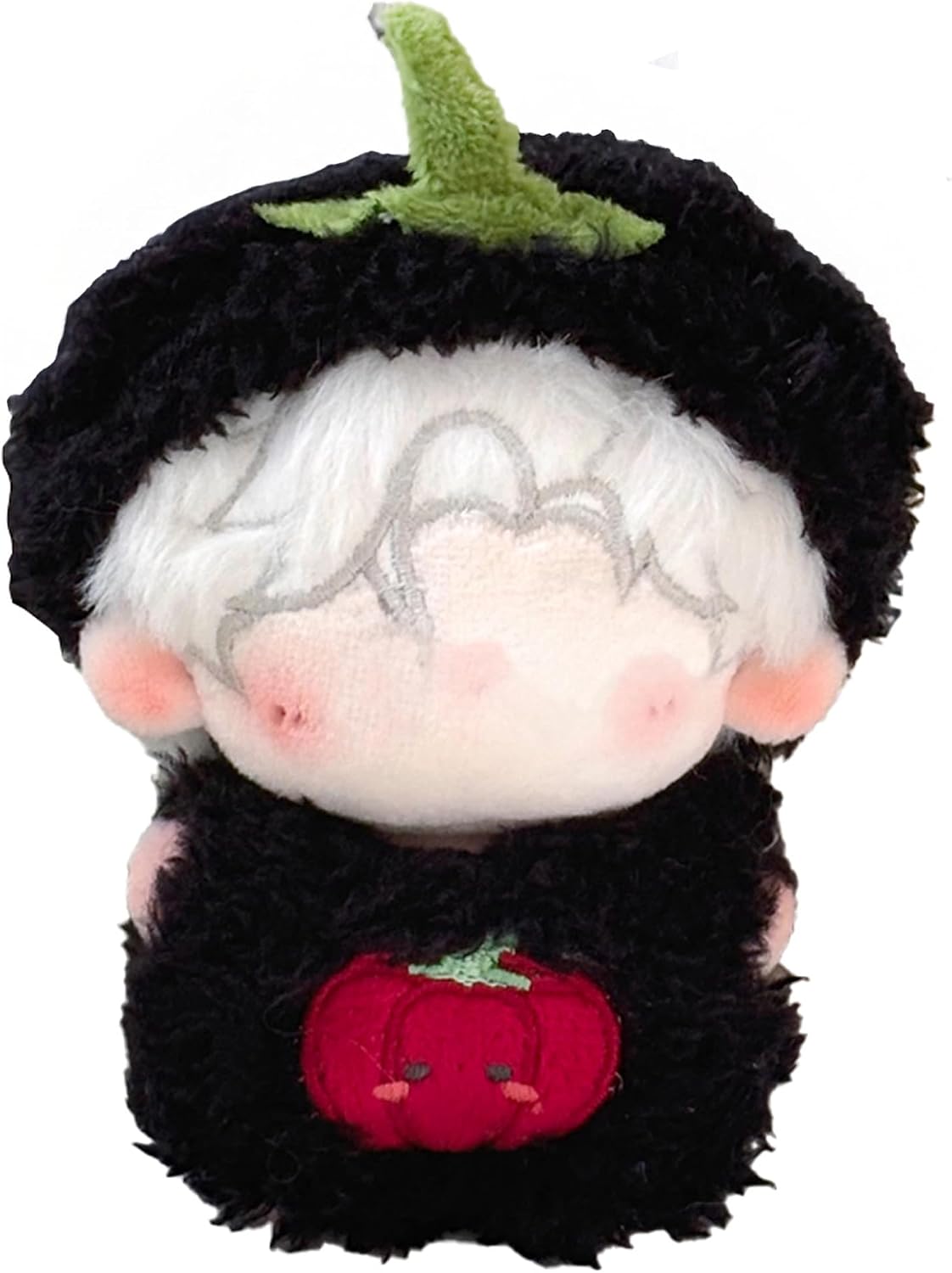 Fluffy Fruit Kigurumi for 3.9 inches (10 cm) Black Sewing Cloth Kigurumi Accessory Praise Hunting Geek Doll Mascot Kpopdoll Costume