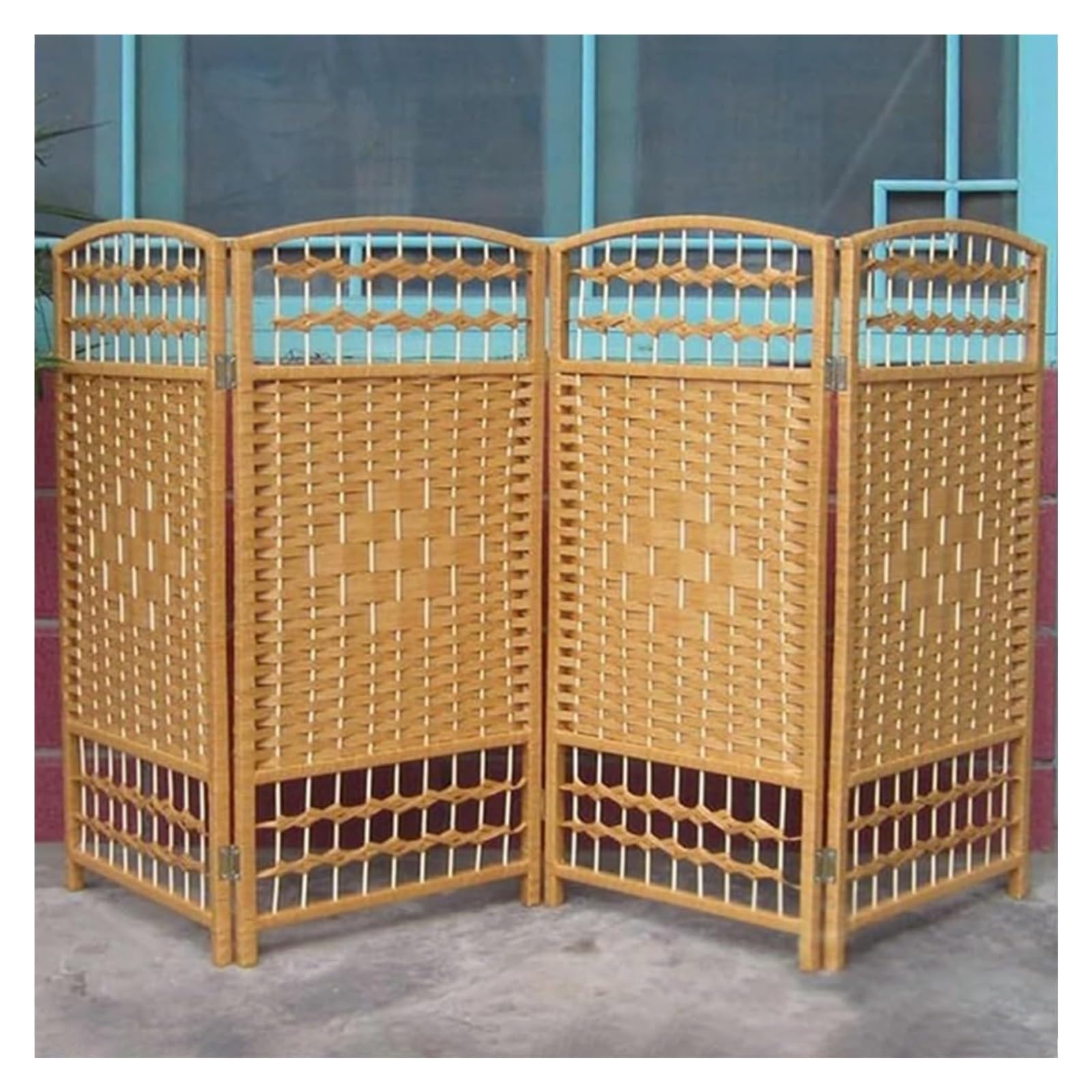 SXSCARKX Room Divider, Freestanding Folding Weave Privacy Screen, Separation Partition Wall For Living Lightweight and Foldable