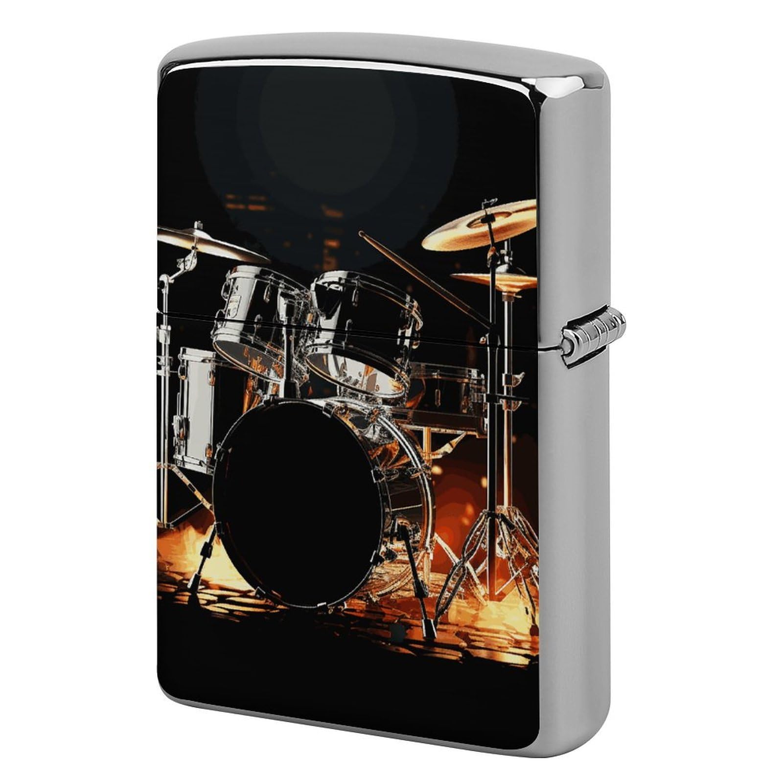 Drummer Lighter Case for Men, Personalized Lighter Cover for Valentine's Day Gifts, Flip-Top Lighters Shell for Outdoor, Portable Lighters Protective Sleeve