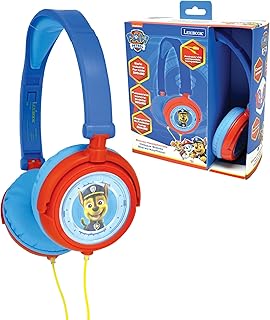 Lexibook, Paw Patrol HP015PA Stereo Headphones with Limited Sound Power, Foldable and Adjustable, Blue/Red