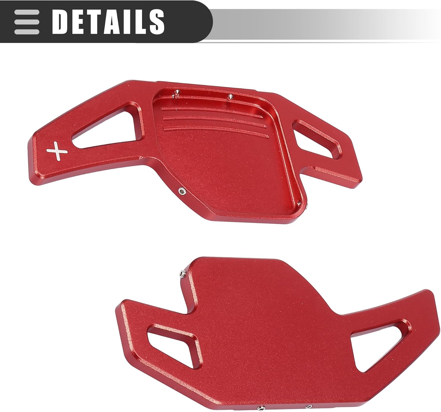 Motoforti Steering Wheel Shift Paddle Shifter Extension Cover,for Audi Q5 2013-2017,Aluminum Alloy,Red,2pcs