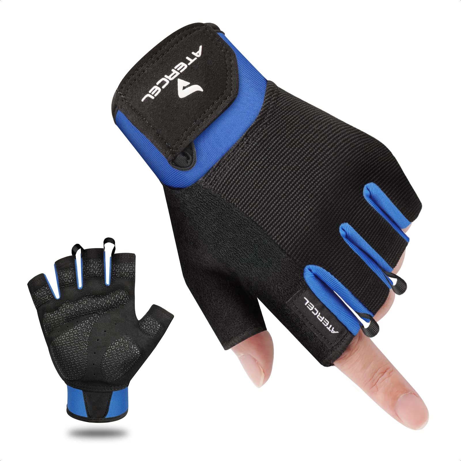 ATERCEL - Guanti Palestra, Ideali per Sollevamento Pesi, Ciclismo, Allenamento, Crossfit, Traspiranti e Aderenti, Guanti da Palestra per Uomo e Donna