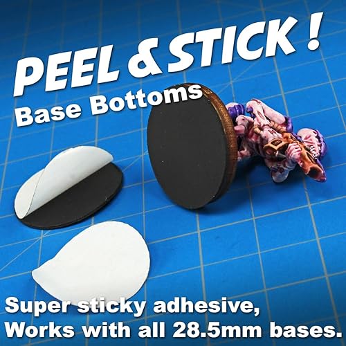 Miniatura 6 de LITKO Bases circulares en miniatura de 1.122 in  Paquete de 25  Parte inferior redonda  Compatible con Warhammer 40K  WH40K (parte inferior de base