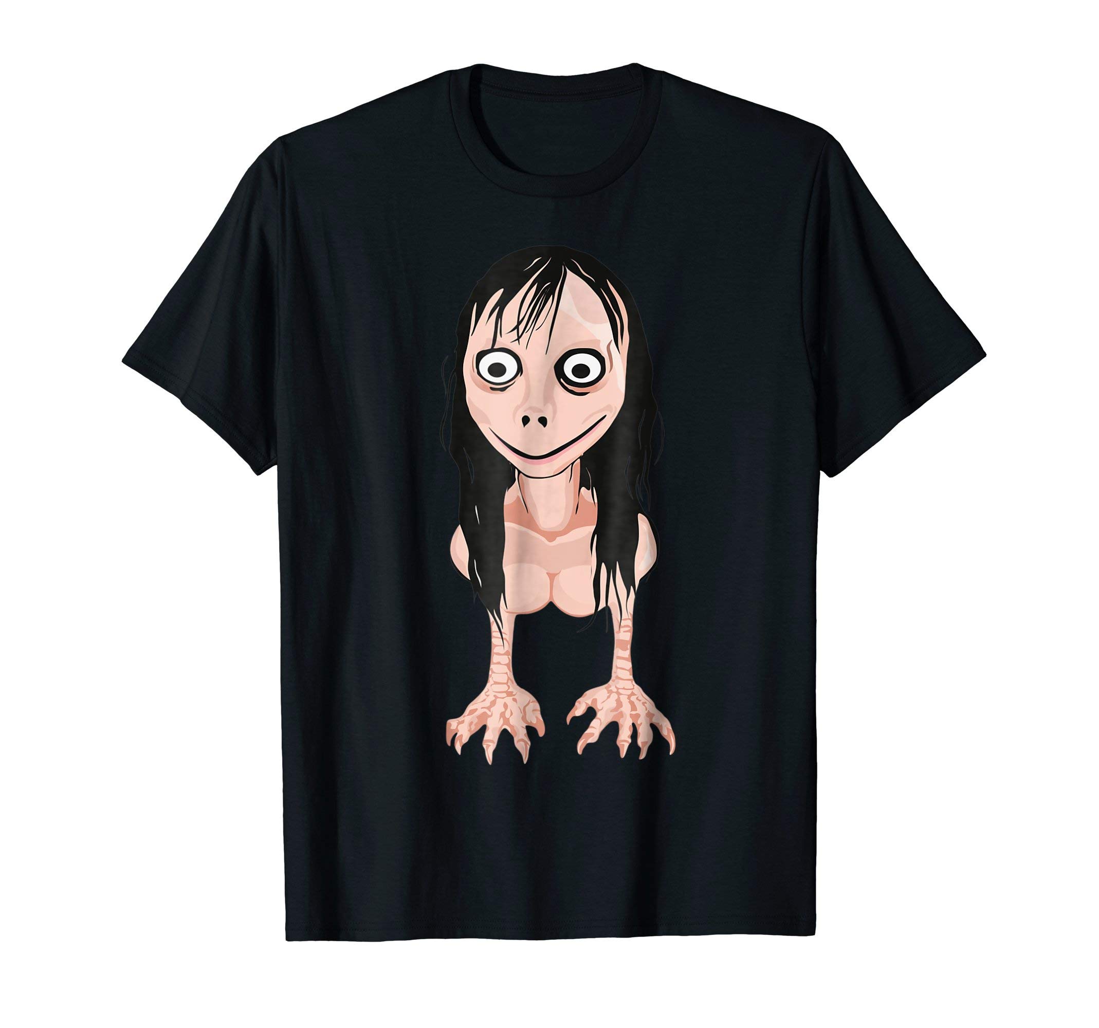 Momo T Shirt - Creepy Face Shirt - Spooky Halloween Momo Tee T-Shirt