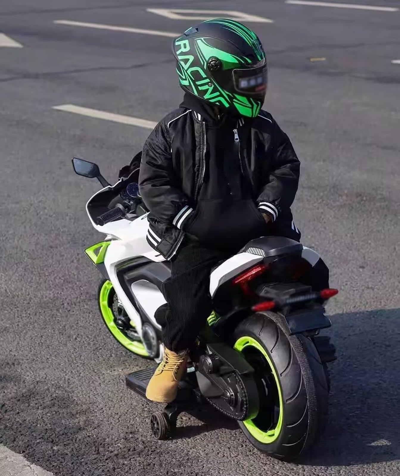 Kask integralny do motocykla, zatwierdzony przez ECE/DOT, kask dziecięcy na motocykl, cztery pory roku młodzieżowe i dziecięce kaski do gokartów, skuterów, lekka konstrukcja