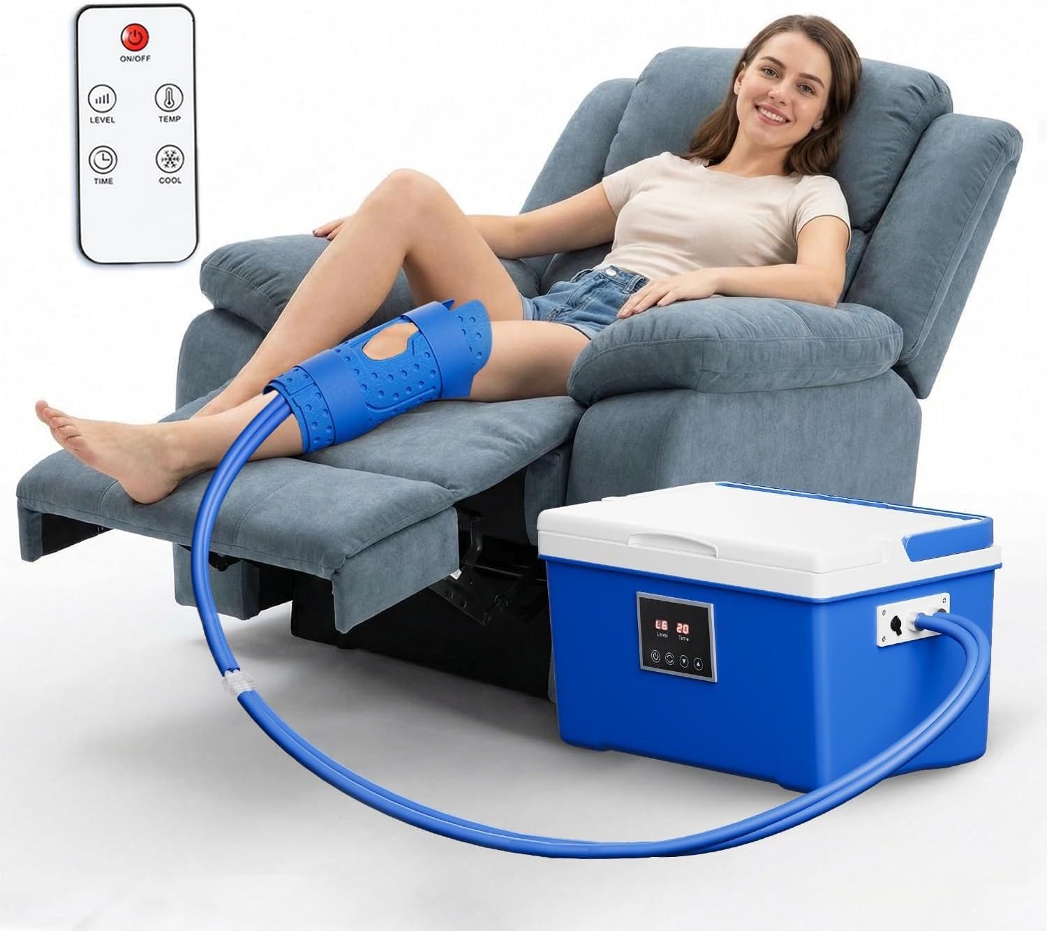 SELOOYE Cold Therapy Machine with Memory Function, Programmable Timer, Wireless Remote