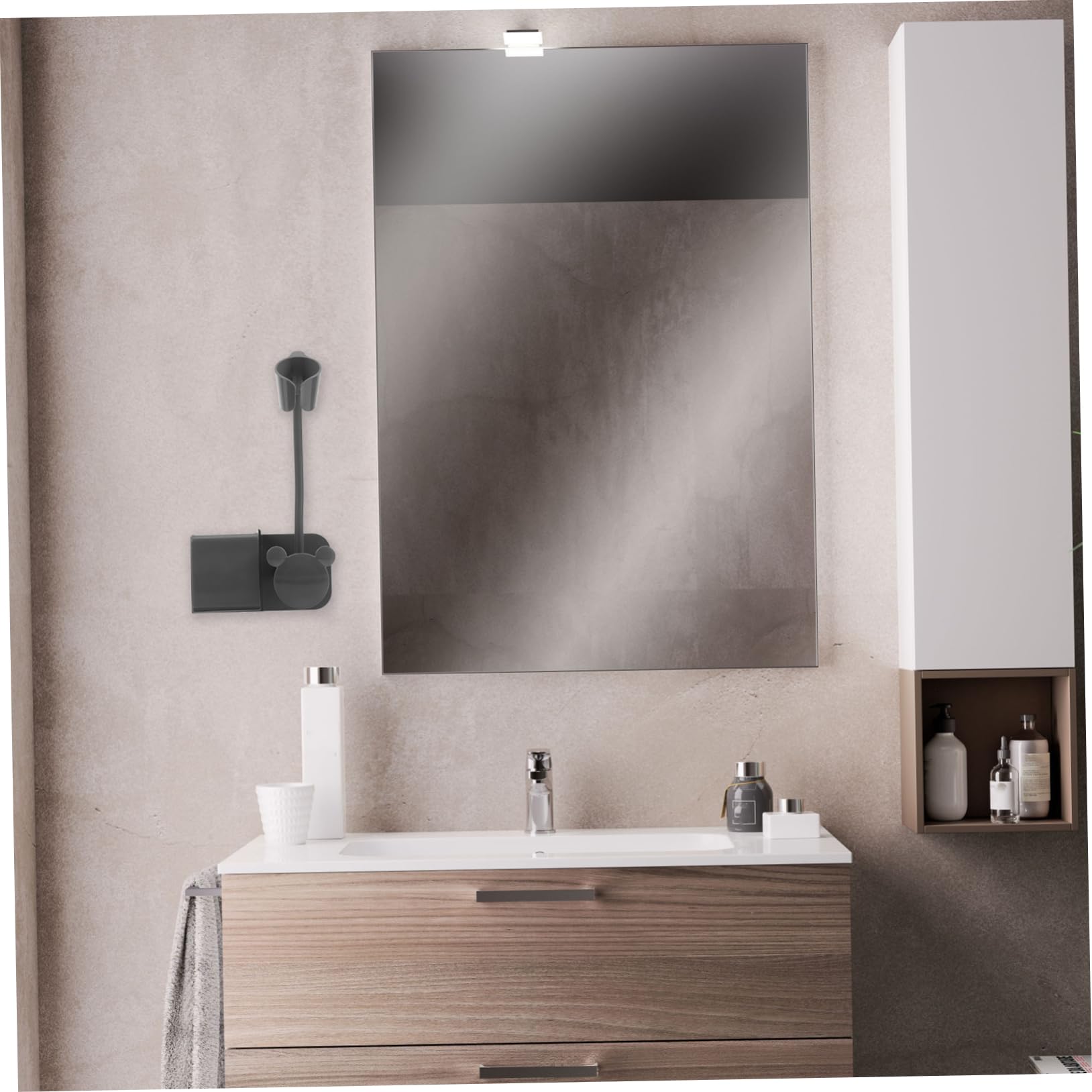 Beavorty Hair Dryer Appliance Organizer Wall-mounted Plastic Multi-use Storage Rack