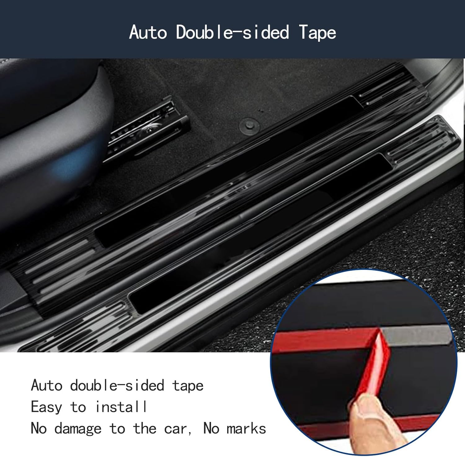 Entry Guards Cover Compatible with Nissan Rogue 2021 2022 2023 2024 2025 2026 Door Sills Welcome Pedal Protect Trim Interior Car Accessories Stainless Steel 8PC(Black Brushed Finish)