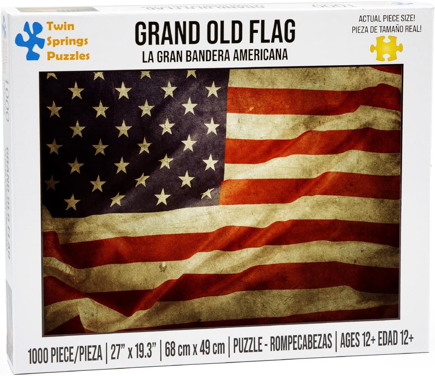 Twin Spring Goods 1000 Piece Jigsaw Puzzle, Grand Old Flag, 1,000 pcs