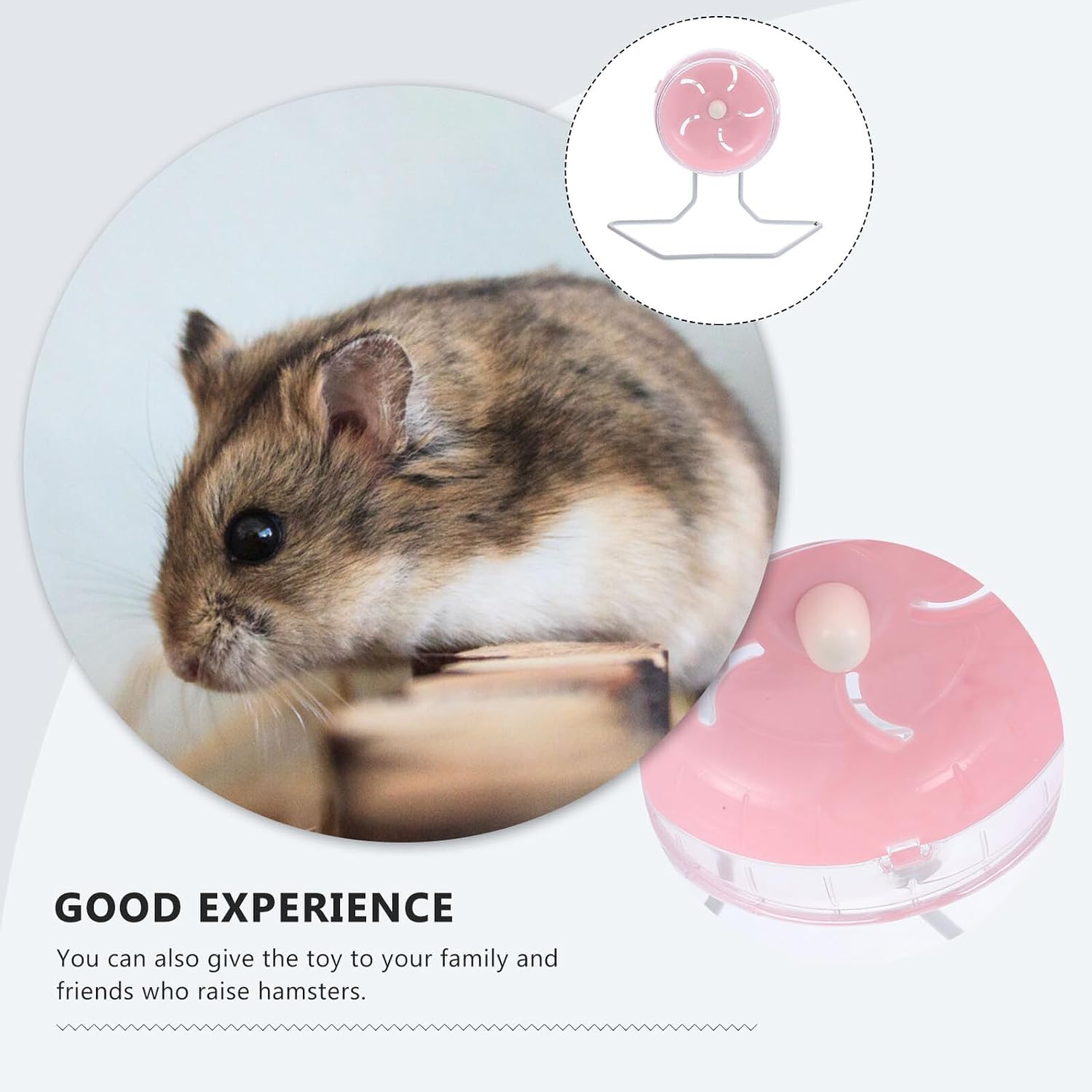 MERRYHAPY Silent Hamster Wheel with Stand 12cm Silent Gerbils Running Wheel Exercise for Small Animals for Hamsters Gerbils and Chinchillas