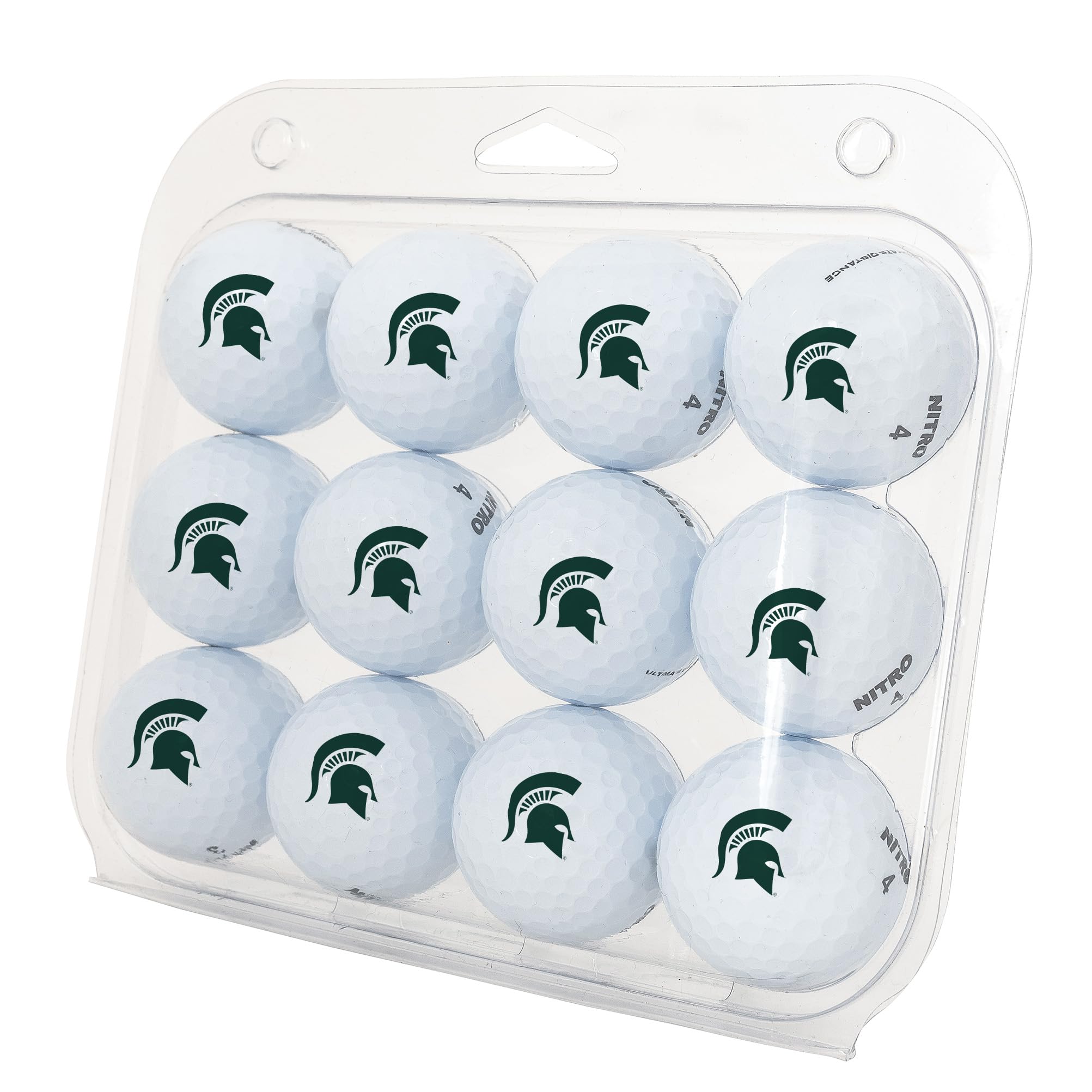 Desert Cactus Michigan State University Golf Balls Spartans MSU 12 Pack Full Color Dozen (Design B)