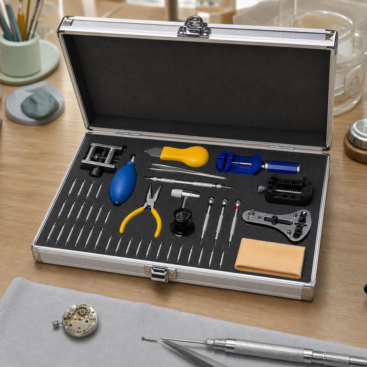 Uhrenreparatur-Set, 40-teilig, Metall