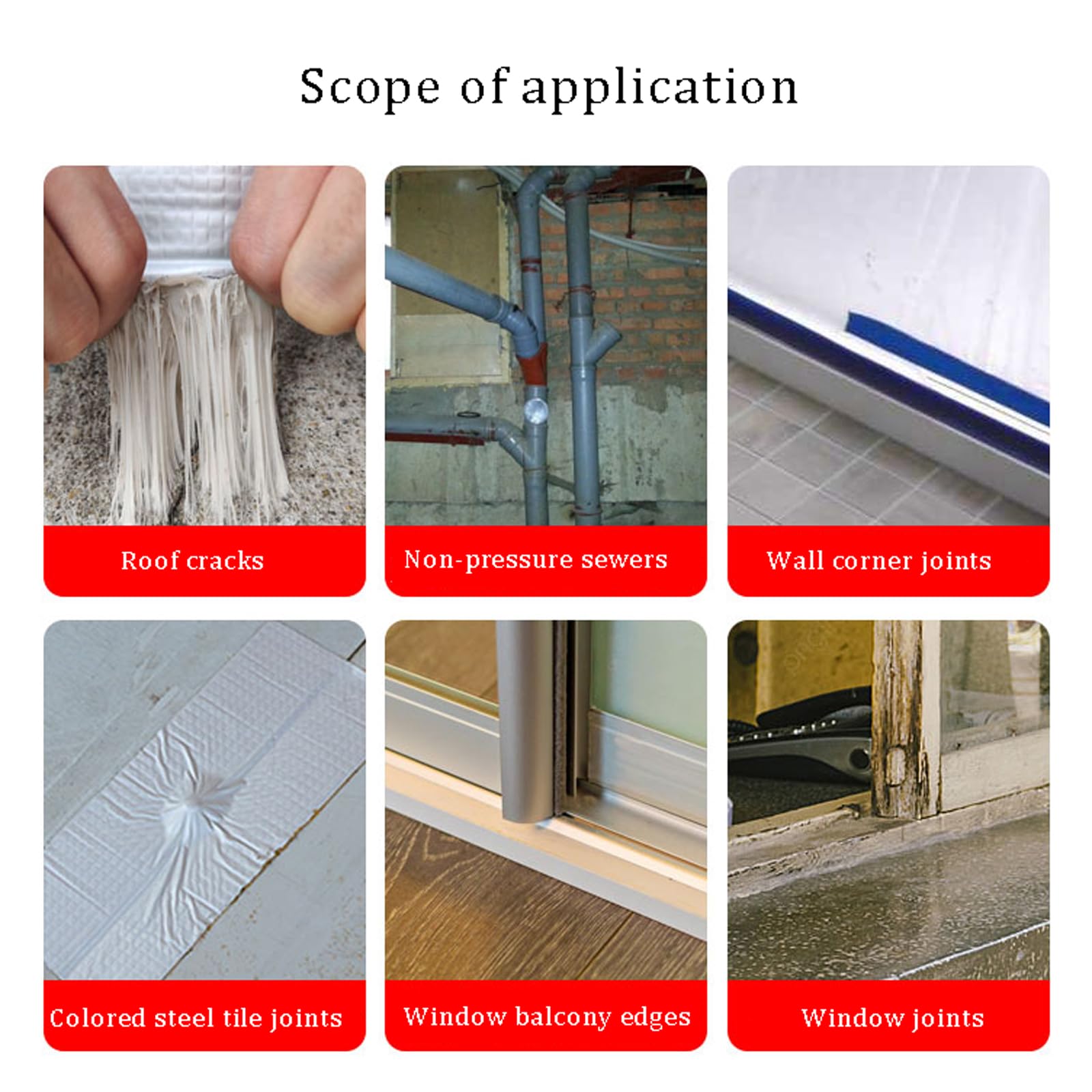 Cinta Impermeable Cinta de Butilo Impermeable Autoadhesiva Impermeable Cinta de Aluminio Cinta de reparación para Fugas en Techo/Espacio enAlféizar de Ventana/Tubería(Color : Plata)