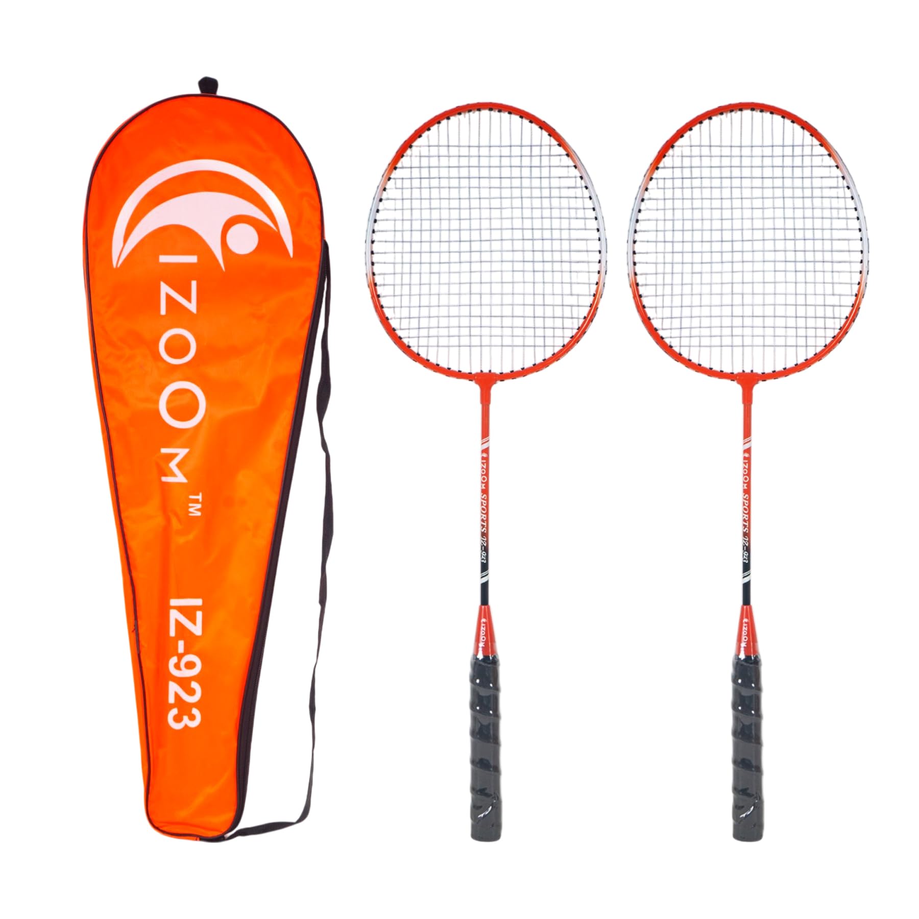 WISHKEY 2 Pieces Badminton Racquet with Full Racket Cover, Strung Shuttle Bat for Practice, Badminton Racket with Grip Handle, Shuttle Badminton Racket String Tension – 17-20 lbs. (Assorted)-image-2
