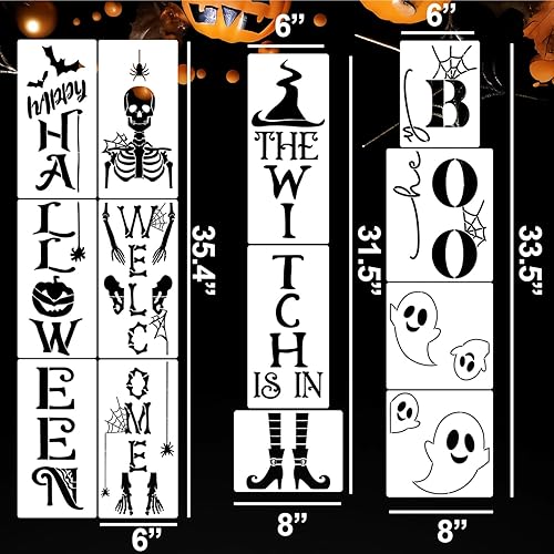 Miniatura 9 de Plantillas de otoño para pintar plantillas de calabaza de 6 pulgadas, plantilla de hojas de otoño, plantillas de feliz Acción de Gracias para pared