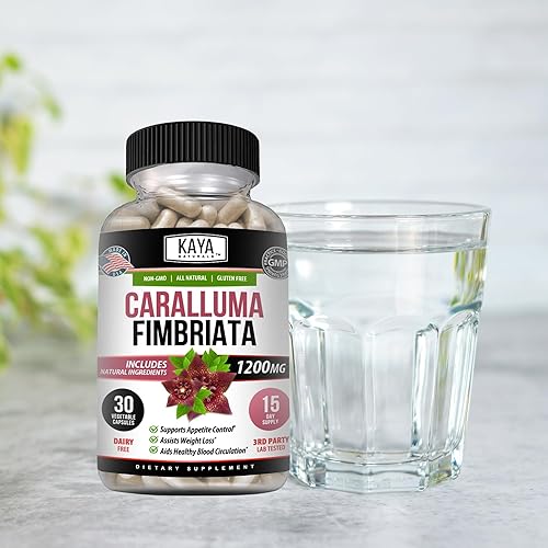 Miniatura 6 de Kaya Naturals - Suplemento Caralluma Fimbriata de 1200 mg de alta potencia  Soporte de resistencia natural de máxima resistencia, las mejores