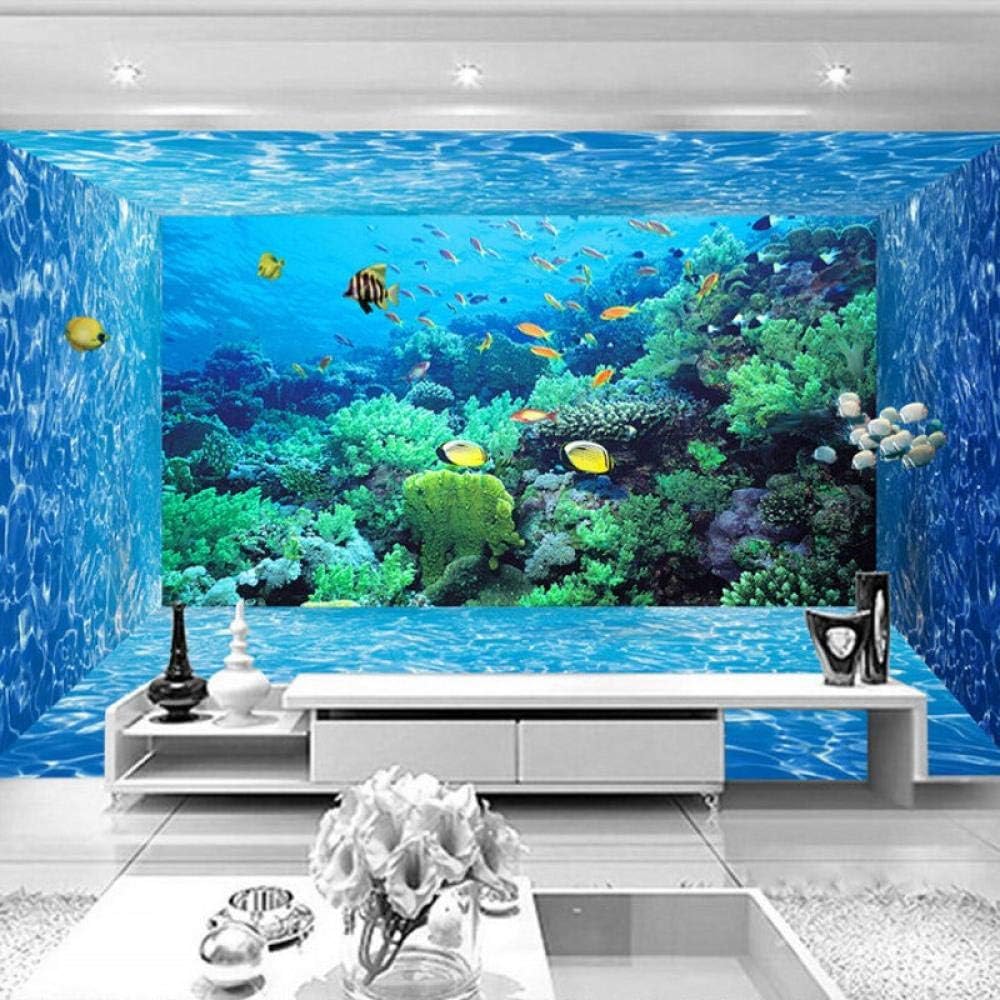 Amazon 壁紙hd画像水中世界背景3dリビングルームtv背景壁壁画壁紙 400cmx280cm 157 4x110 2inch 壁紙